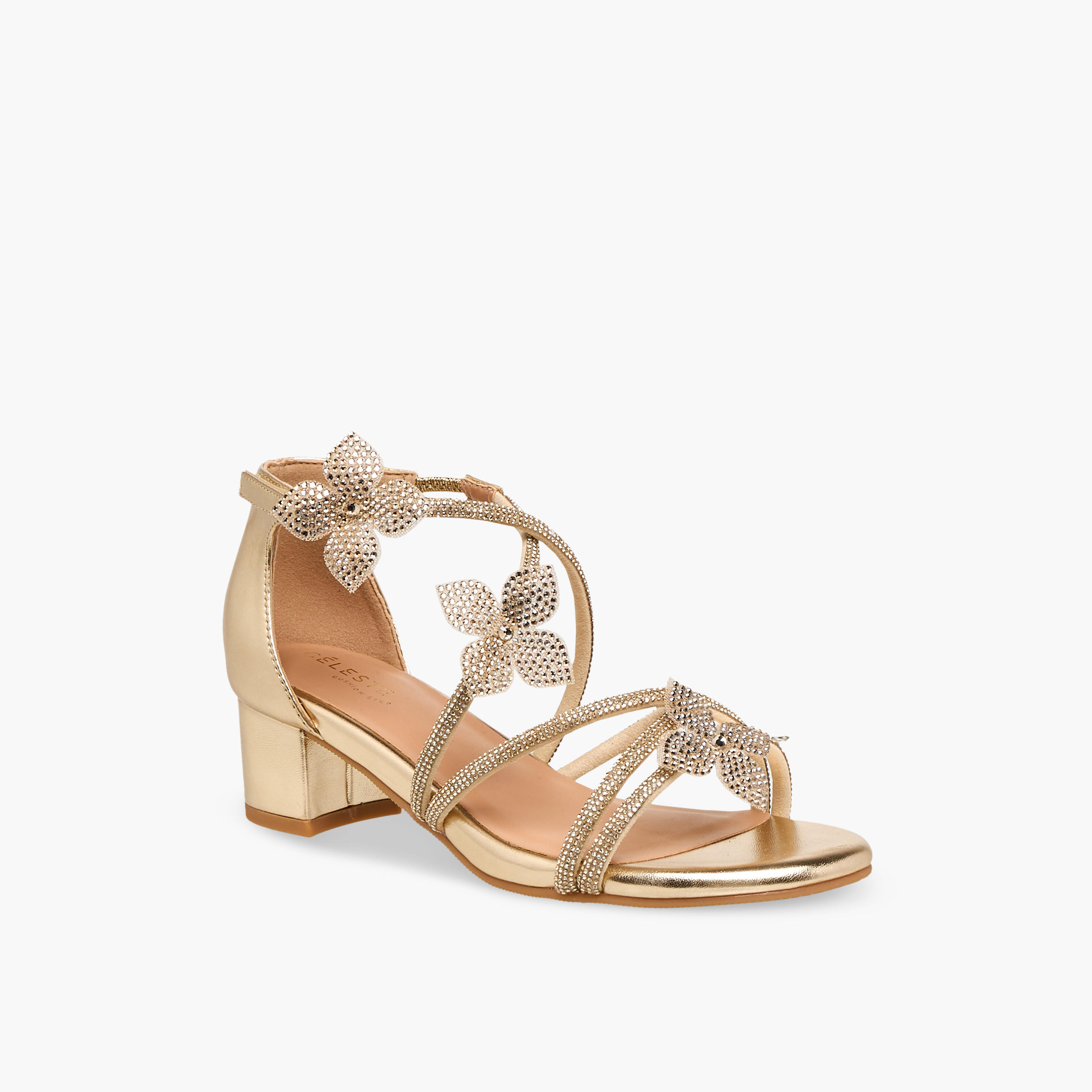 Celeste Girls Block Heel Strap Sandals-girls-shoes-sandals-image-2