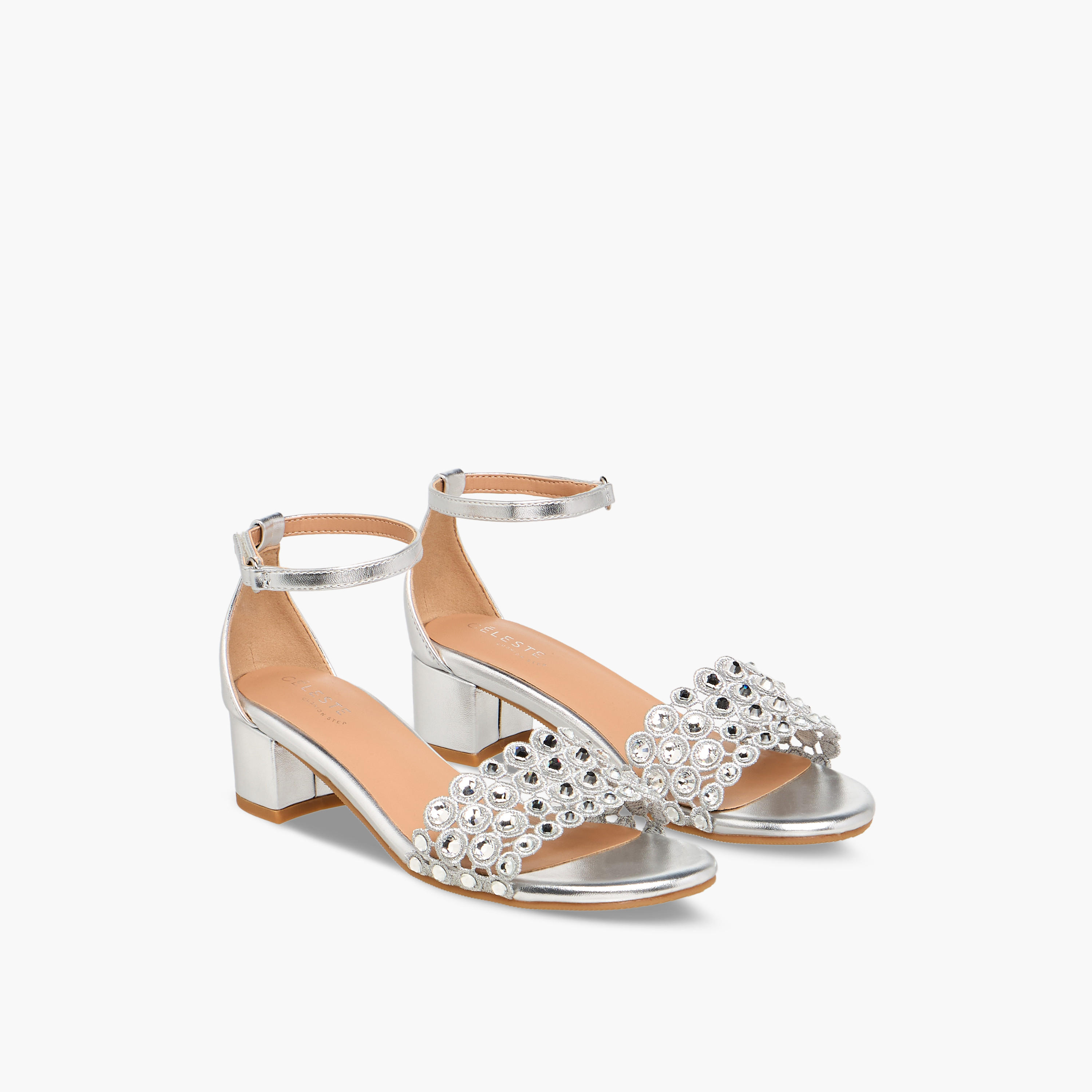 Celeste Girls Block Heel Ankle Strap Sandals-girls-shoes-sandals-image-1