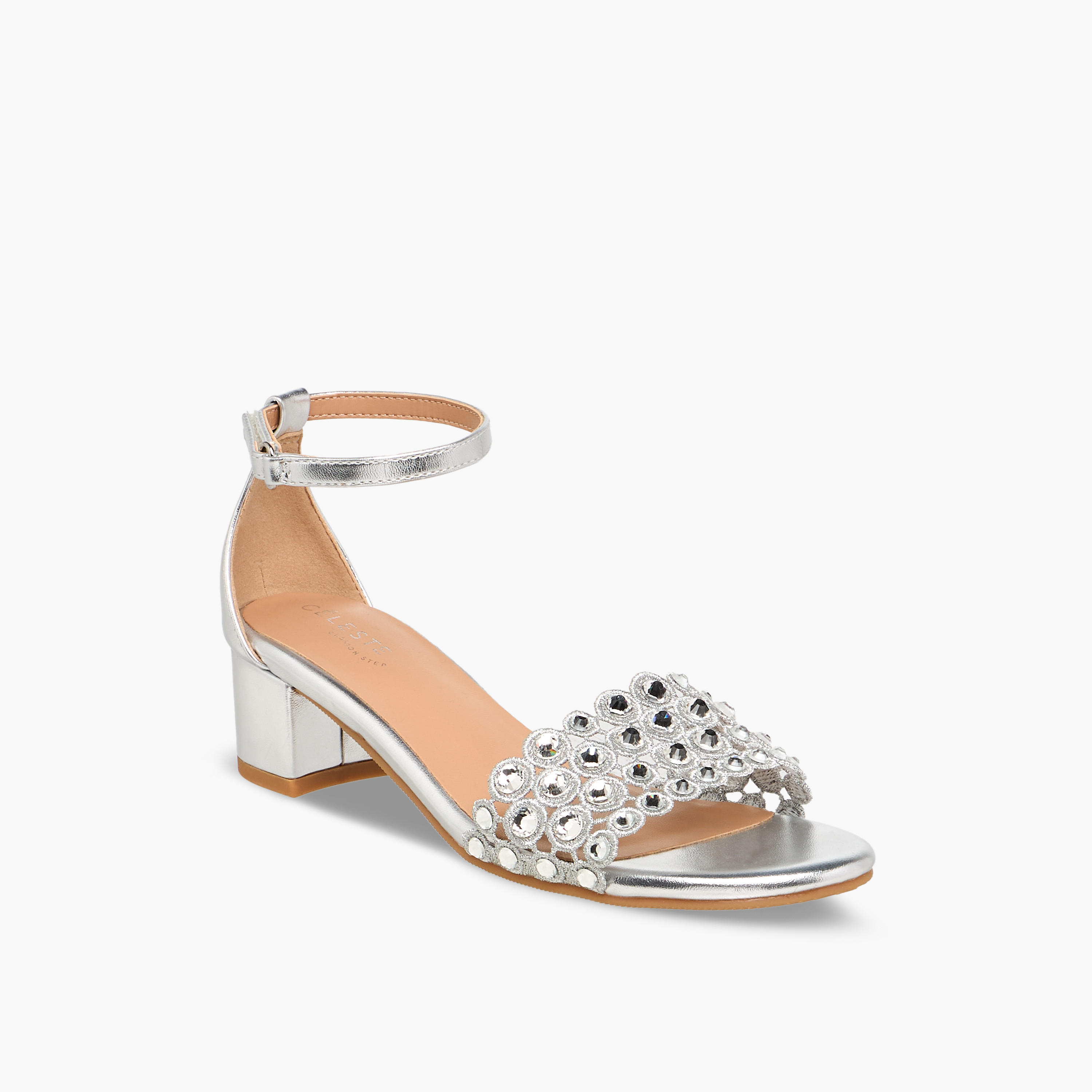 Celeste Girls Block Heel Ankle Strap Sandals-girls-shoes-sandals-image-2