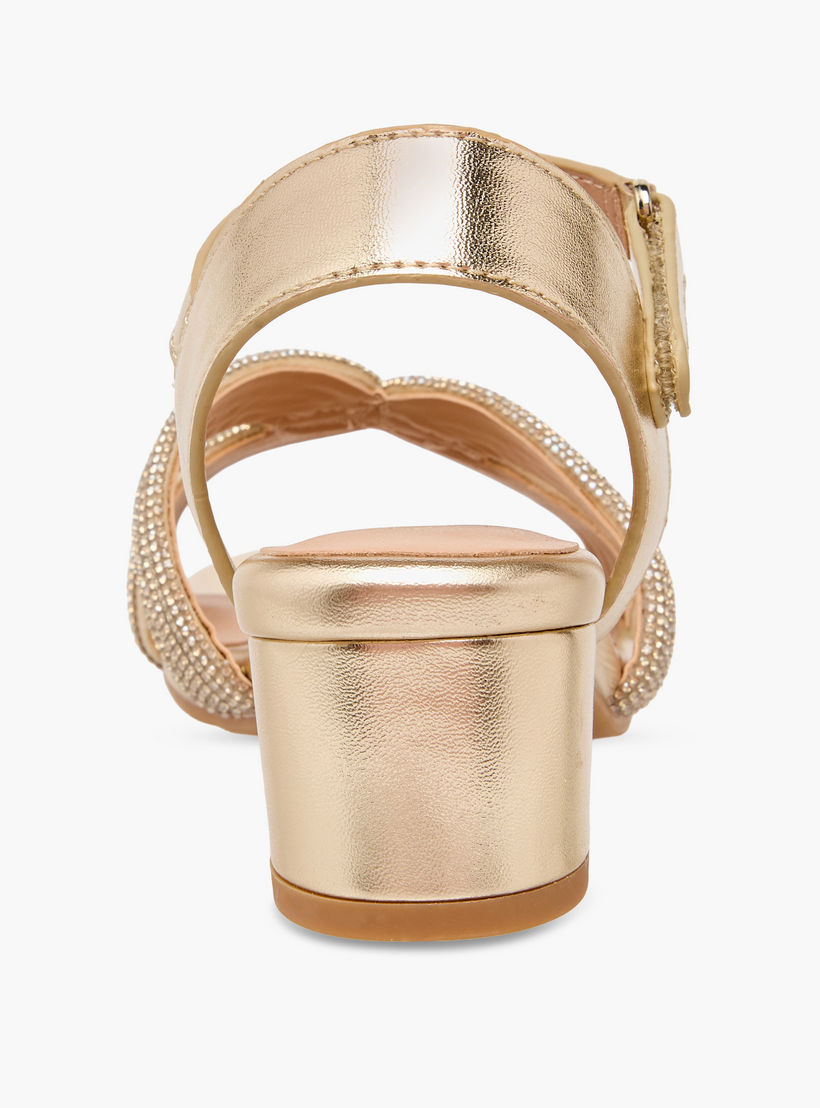 Celeste Girls Embellished Block Heel Sandals-girls-shoes-sandals-image-5