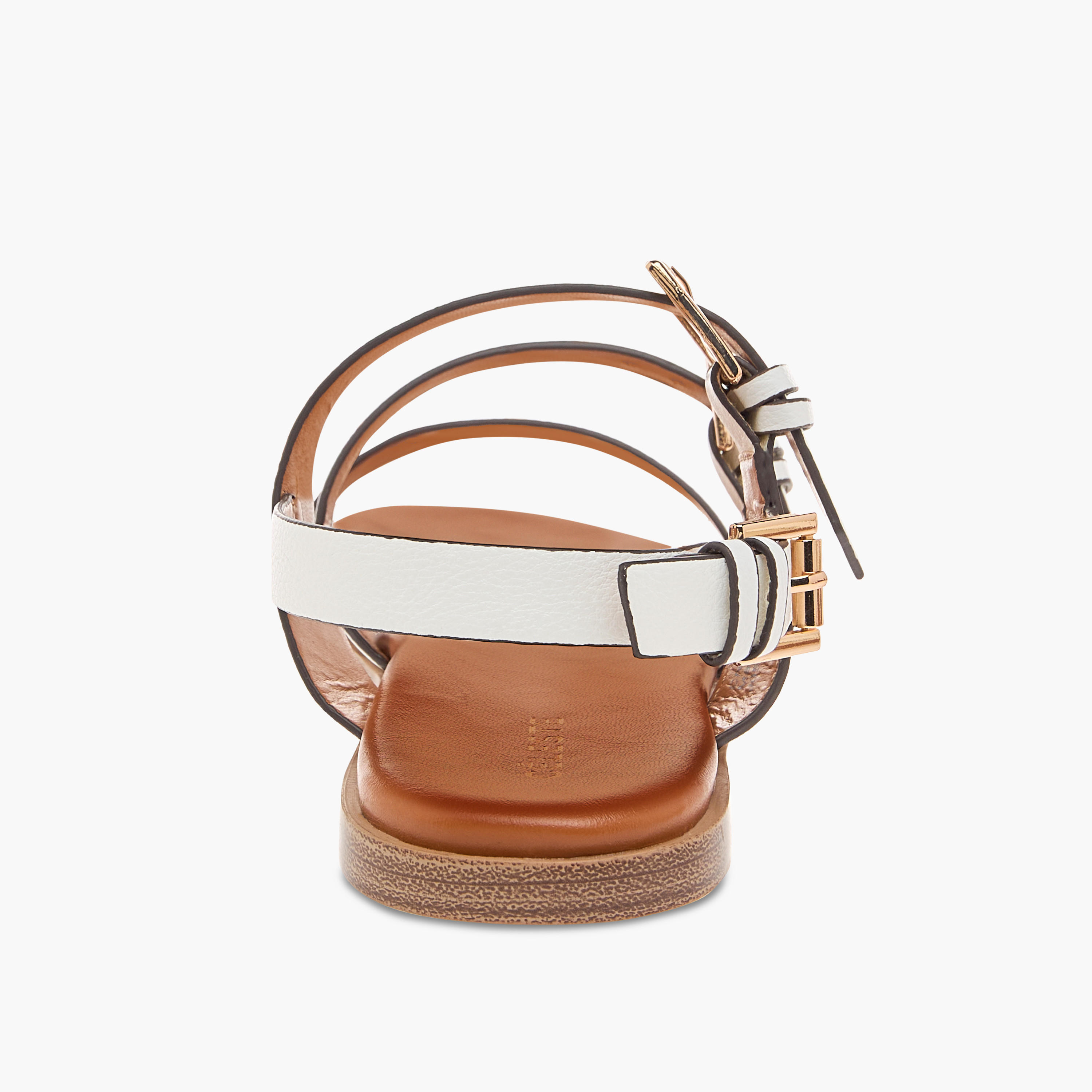 Celeste Women's Strap Detail Sandals with Buckle Closure-women-shoes-flats-sandals-image-4