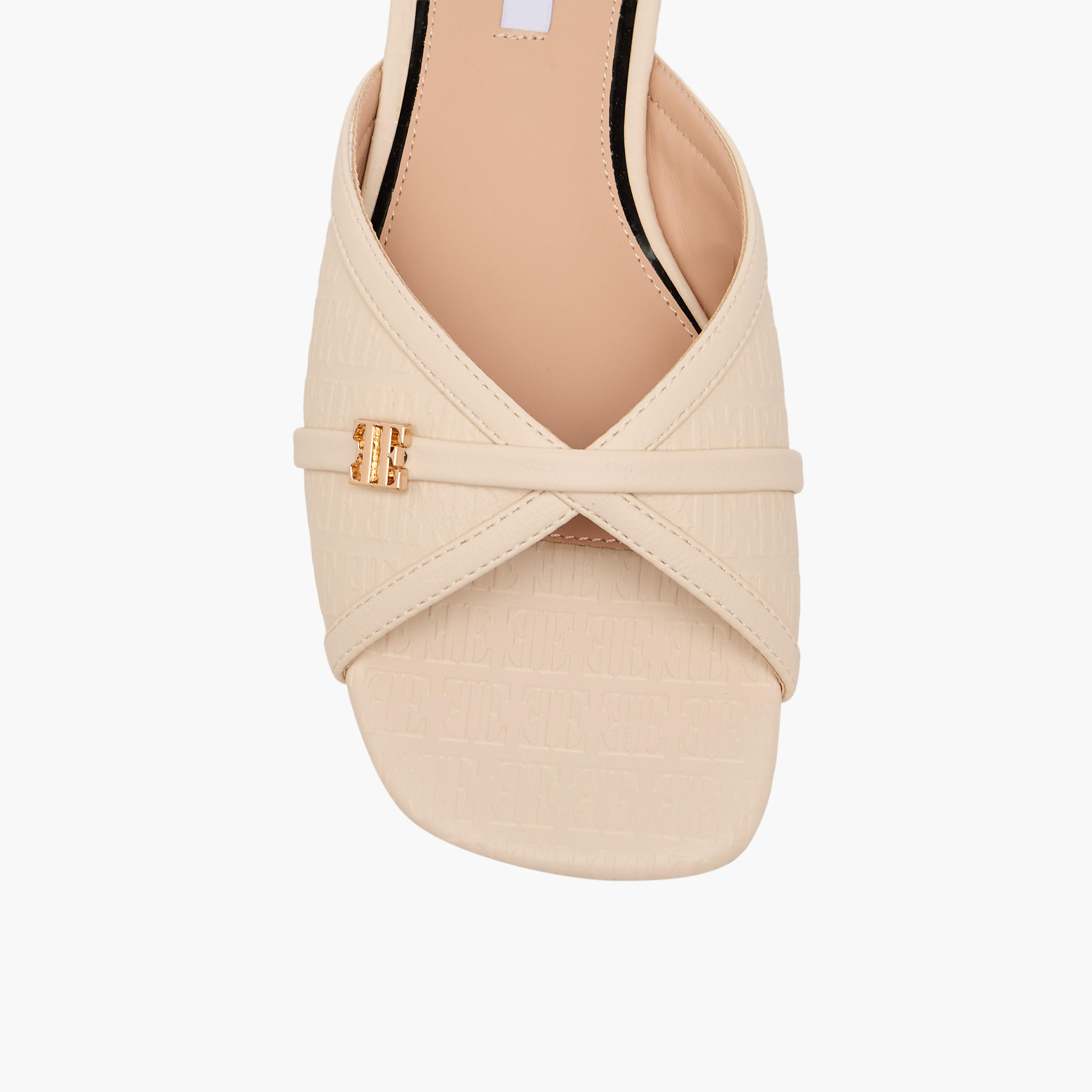 Elle Women Monogram Debossed Slide Sandals-women-shoes-flats-sandals-image-4