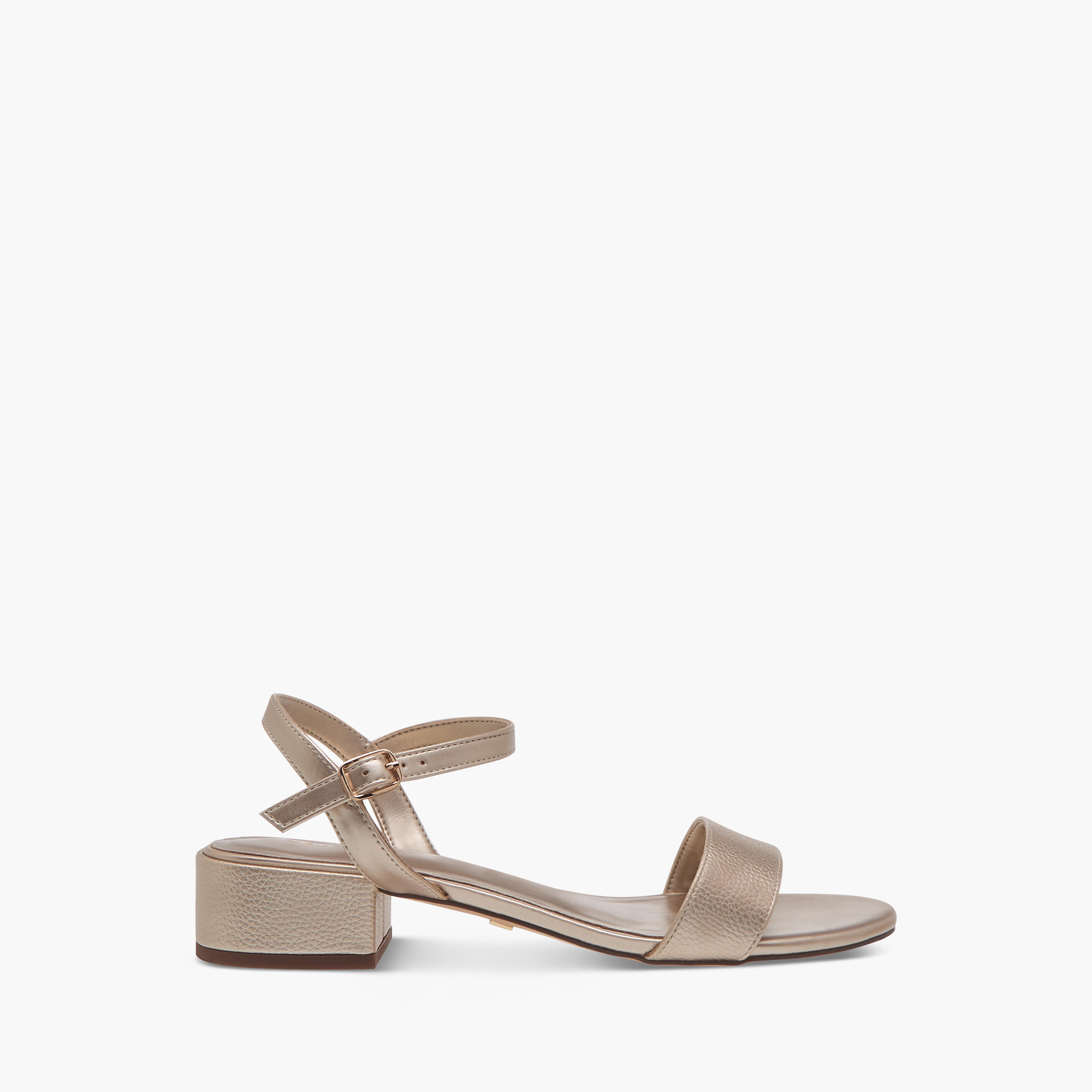 Celeste Women's Textured Sandals with Block Heels and Buckle Closure-women-shoes-sandals-heeled-image-3