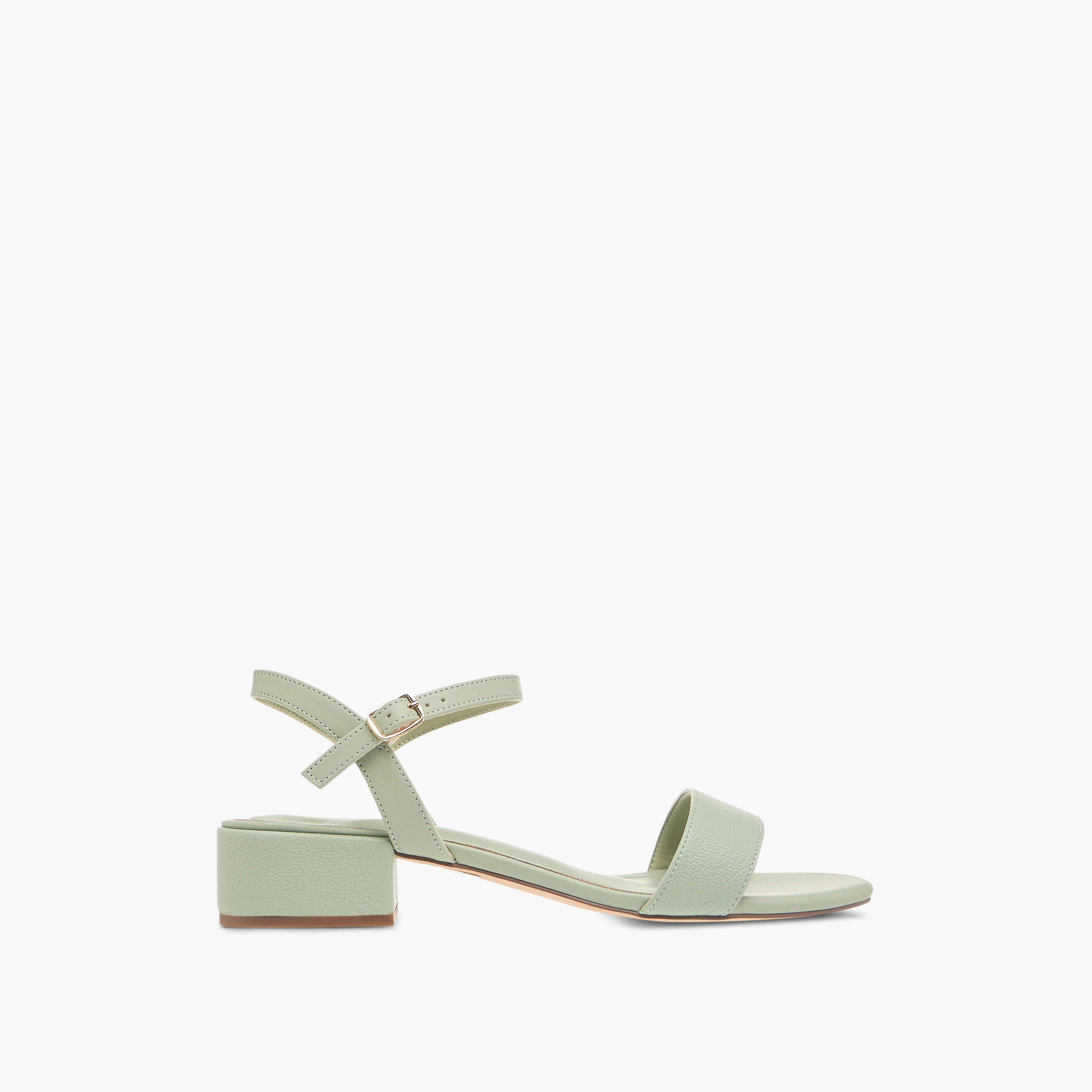 Celeste Women's Textured Sandals with Block Heels and Buckle Closure-women-shoes-sandals-heeled-image-3