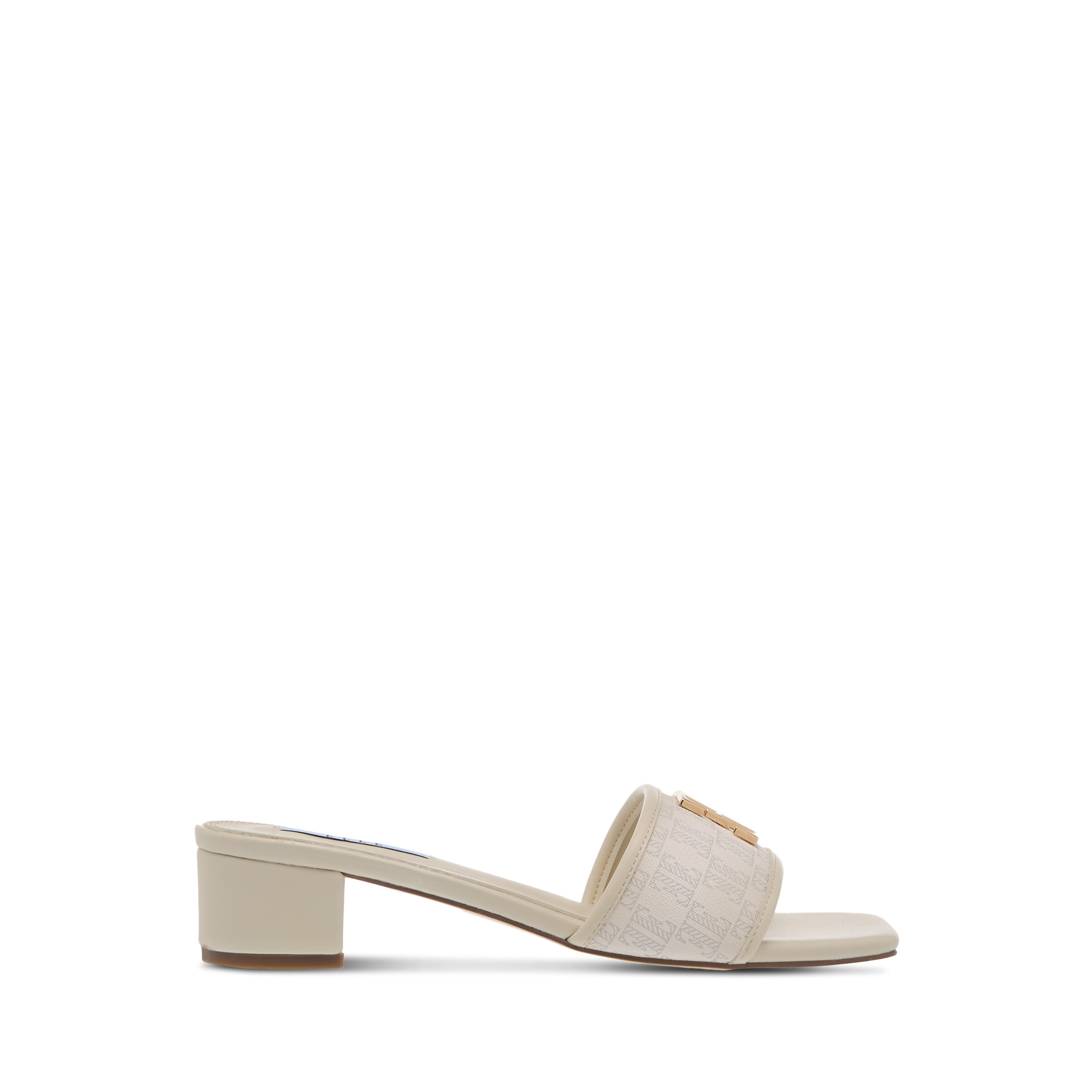 Elle Women's Monogram Detail Slip-On Sandals with Block Heels-women-shoes-sandals-heeled-image-3