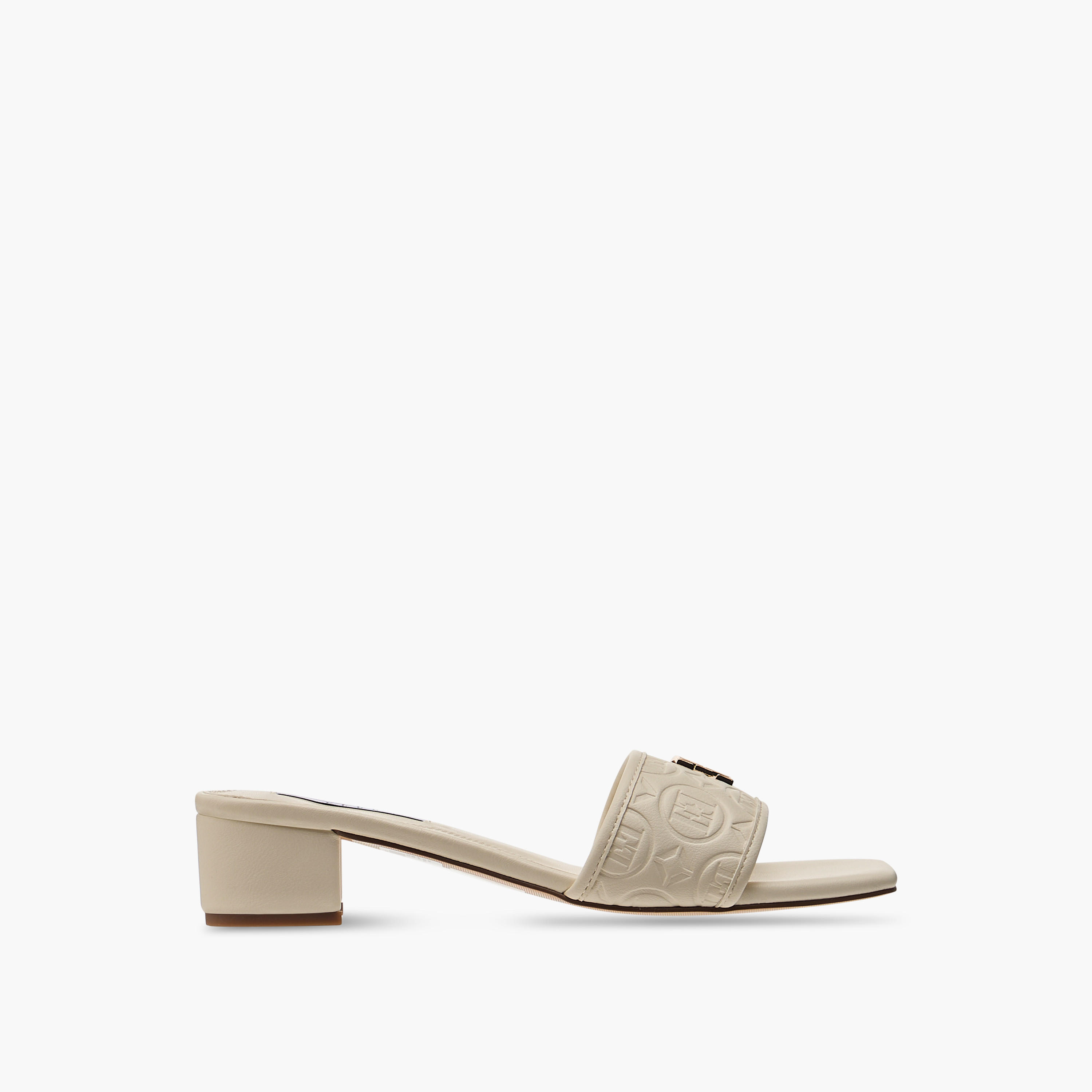 Elle Women's Monogram Print Slip-On Sandals with Block Heels-women-shoes-heels-image-3