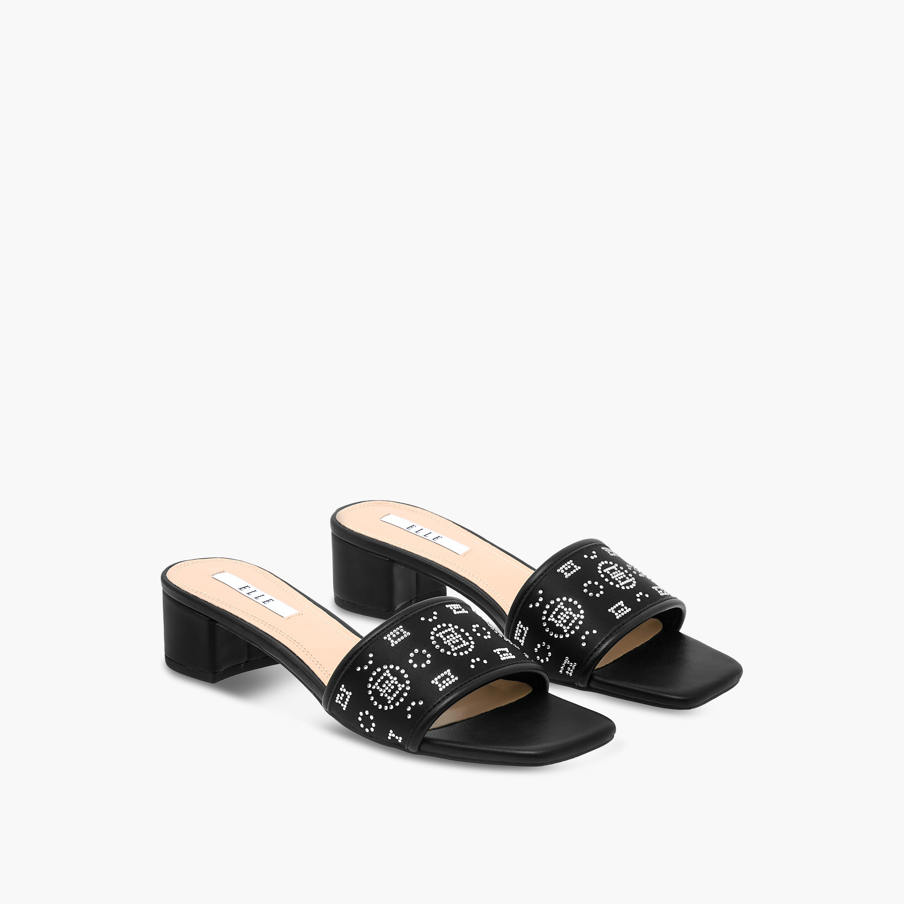 Elle Women Embellished Block Heel Sandals-women-shoes-sandals-heeled-image-1
