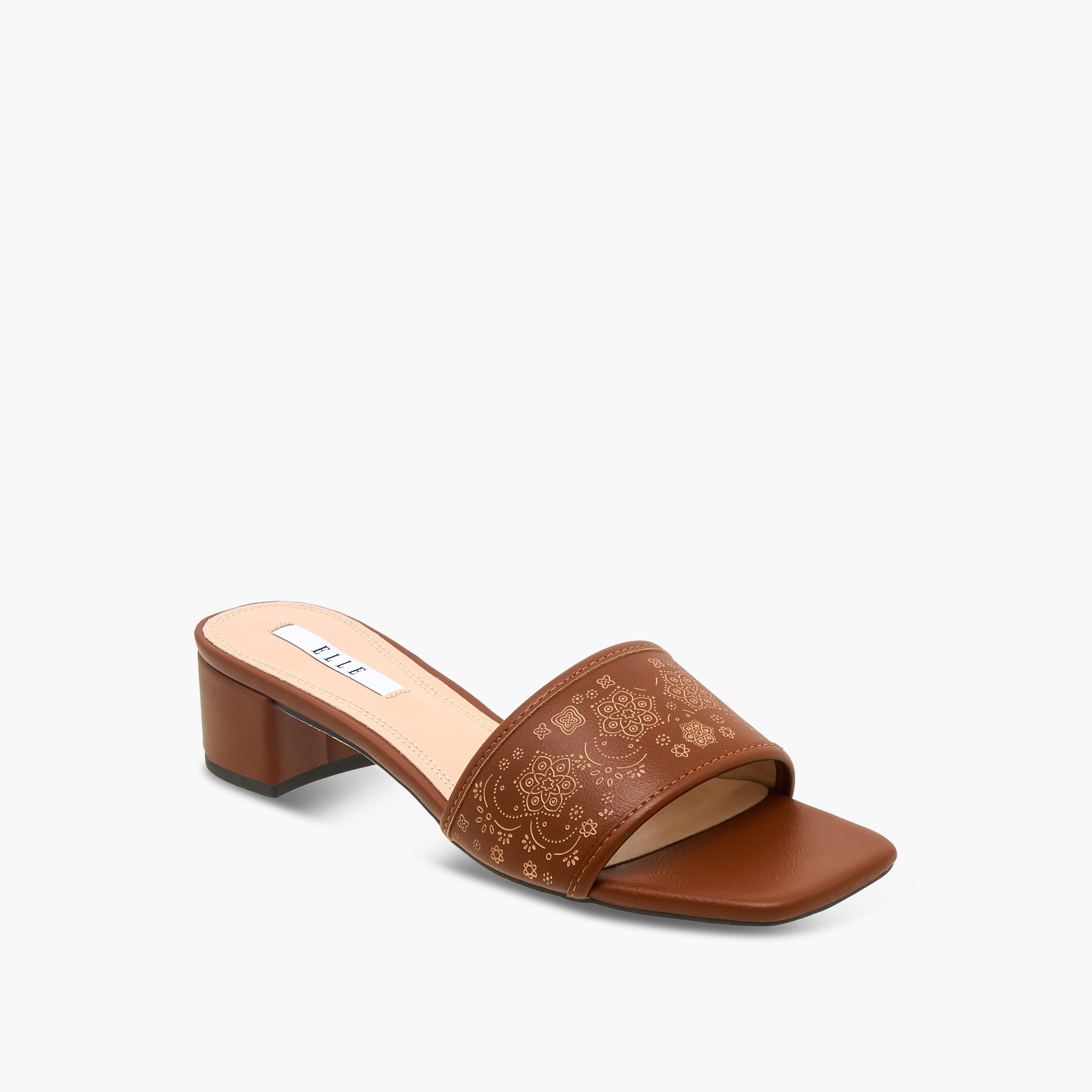 Elle Women Printed Block Heel Sandals-women-shoes-sandals-heeled-image-2