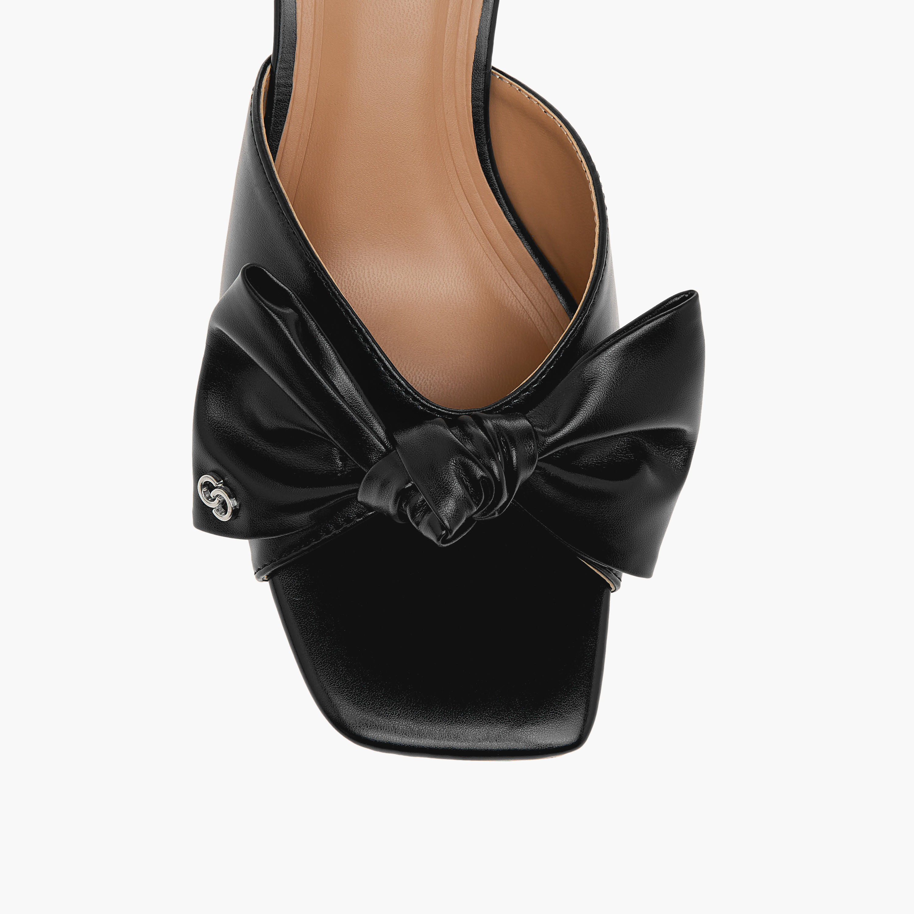 Celeste Women's Bow Detail Slip-On Sandals with Block Heels - J06005-007-women-shoes-sandals-heeled-image-4