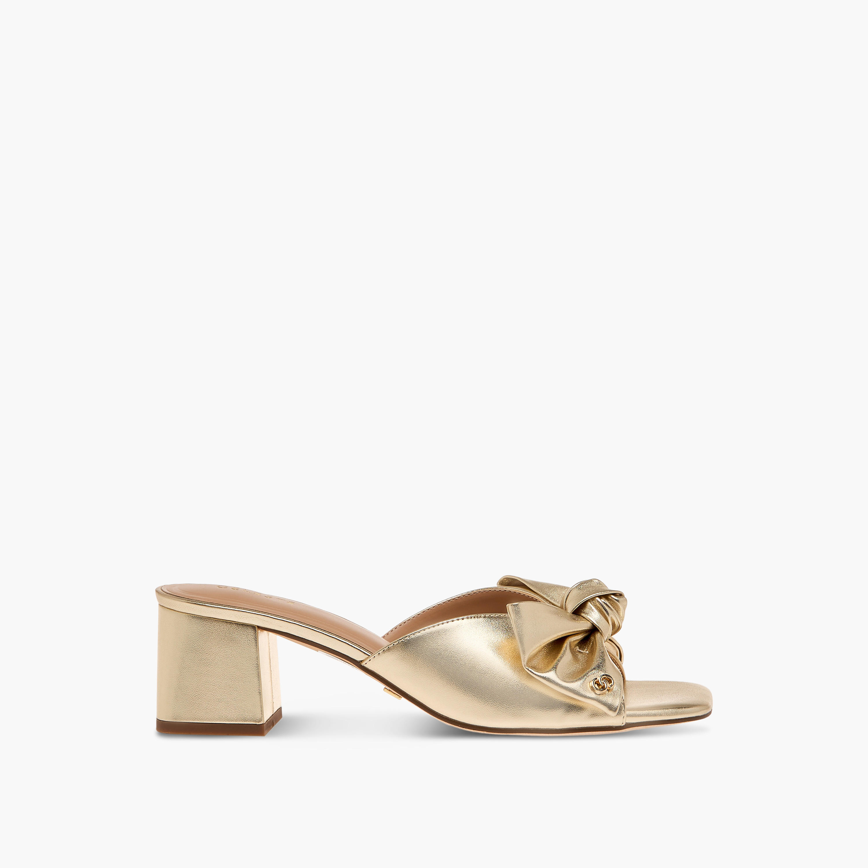 Celeste Women's Bow Detail Slip-On Sandals with Block Heels - J06005-007-women-shoes-sandals-heeled-image-3