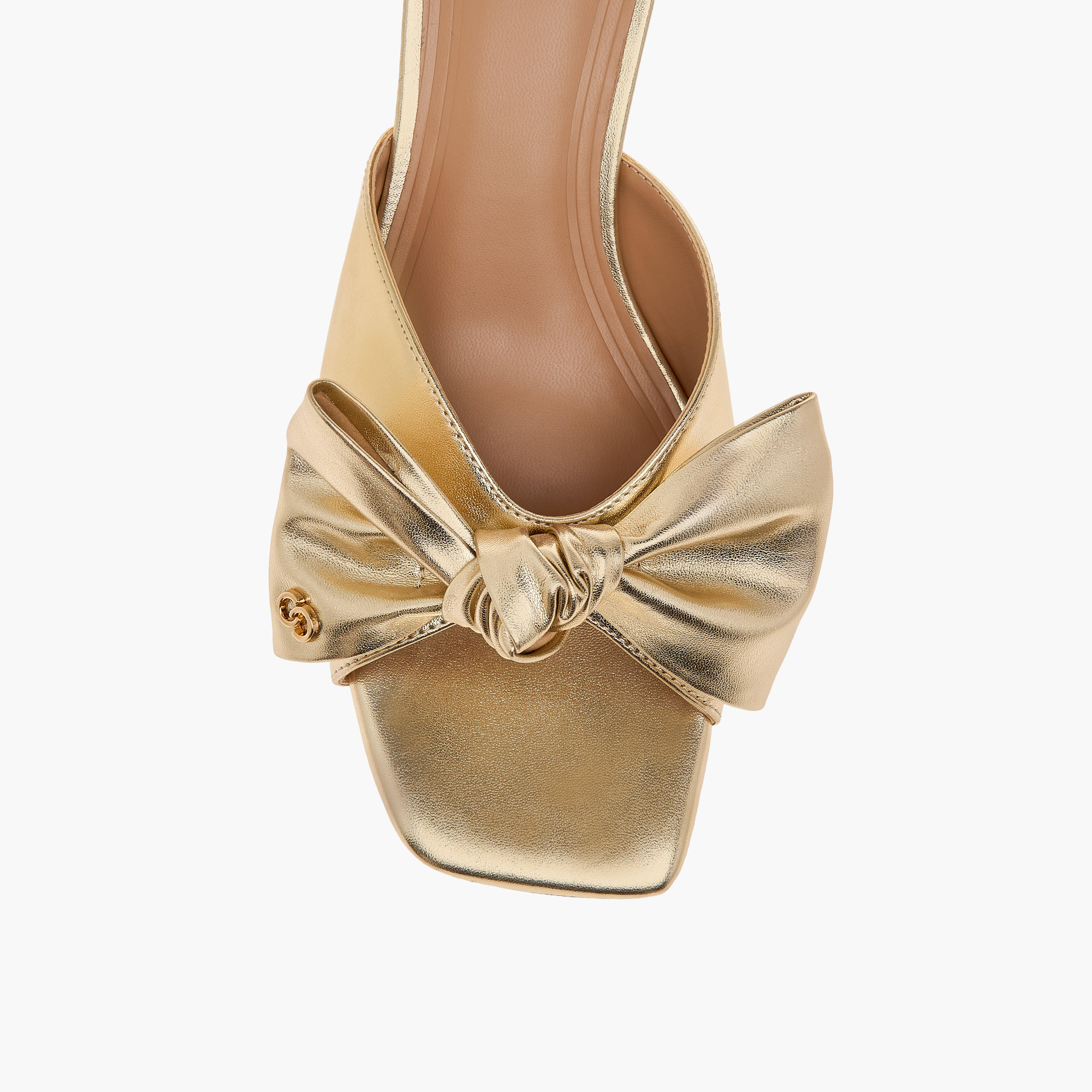 Celeste Women's Bow Detail Slip-On Sandals with Block Heels - J06005-007-women-shoes-sandals-heeled-image-4