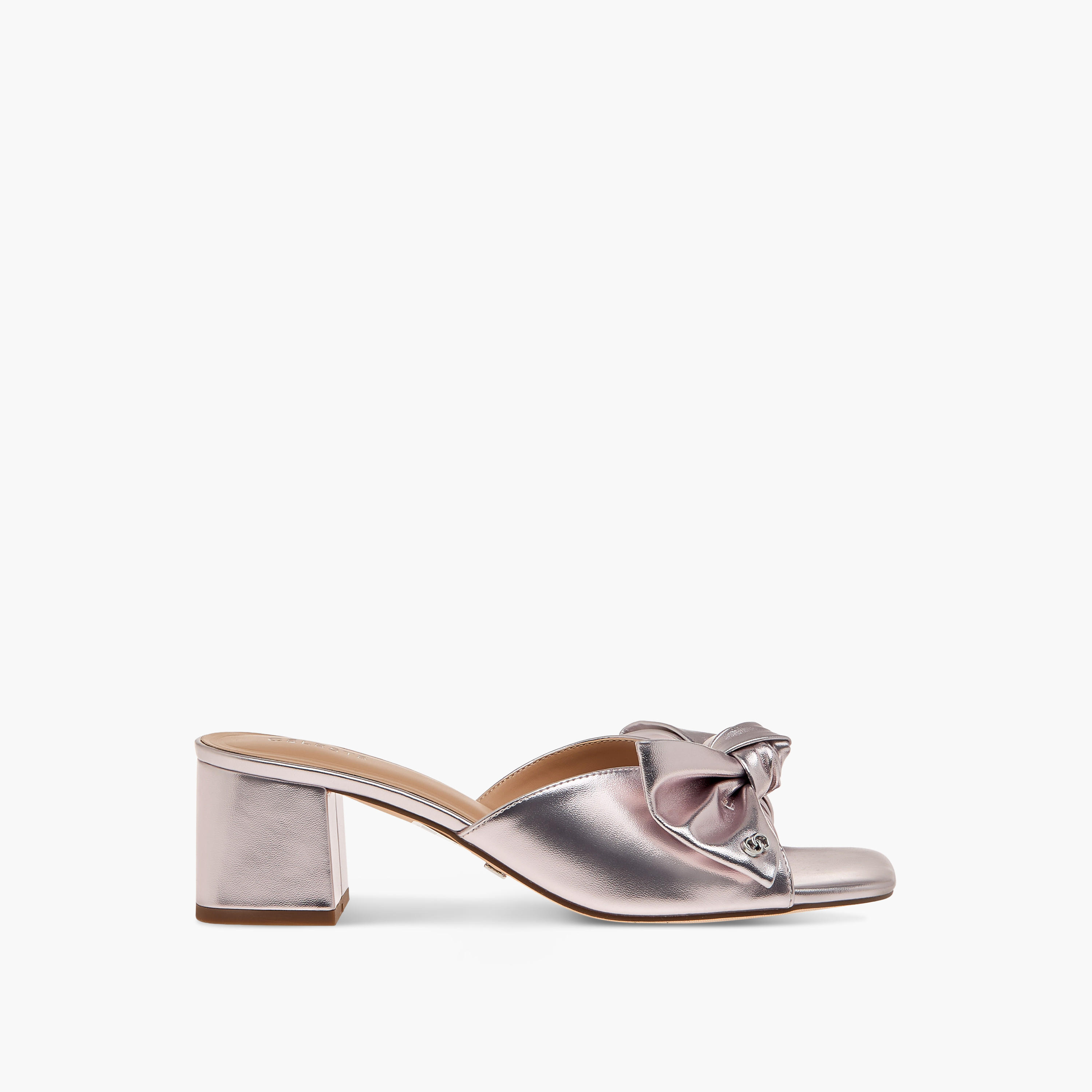 Celeste Women's Bow Detail Slip-On Sandals with Block Heels - J06005-007-women-shoes-sandals-heeled-image-3