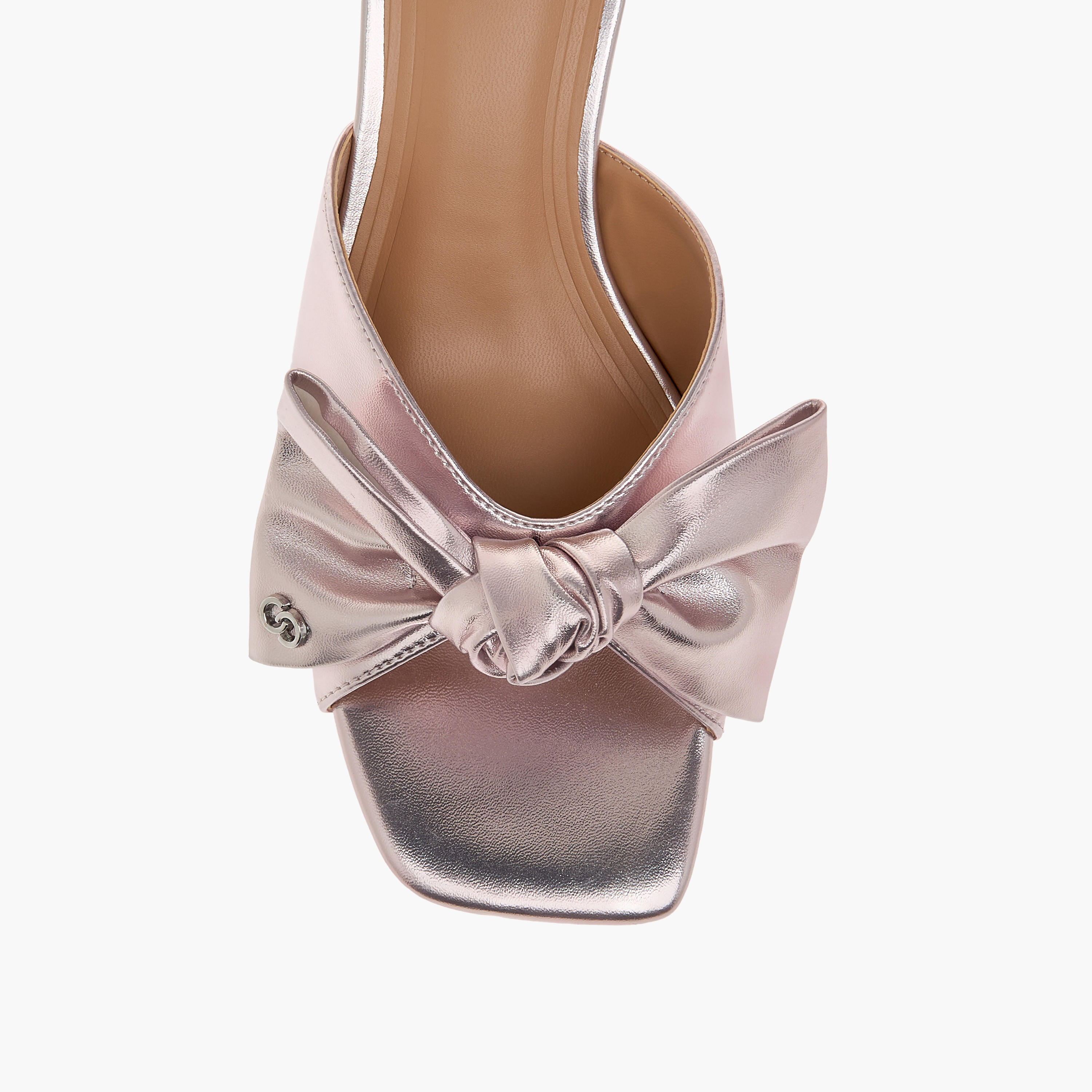 Celeste Women's Bow Detail Slip-On Sandals with Block Heels - J06005-007-women-shoes-sandals-heeled-image-4