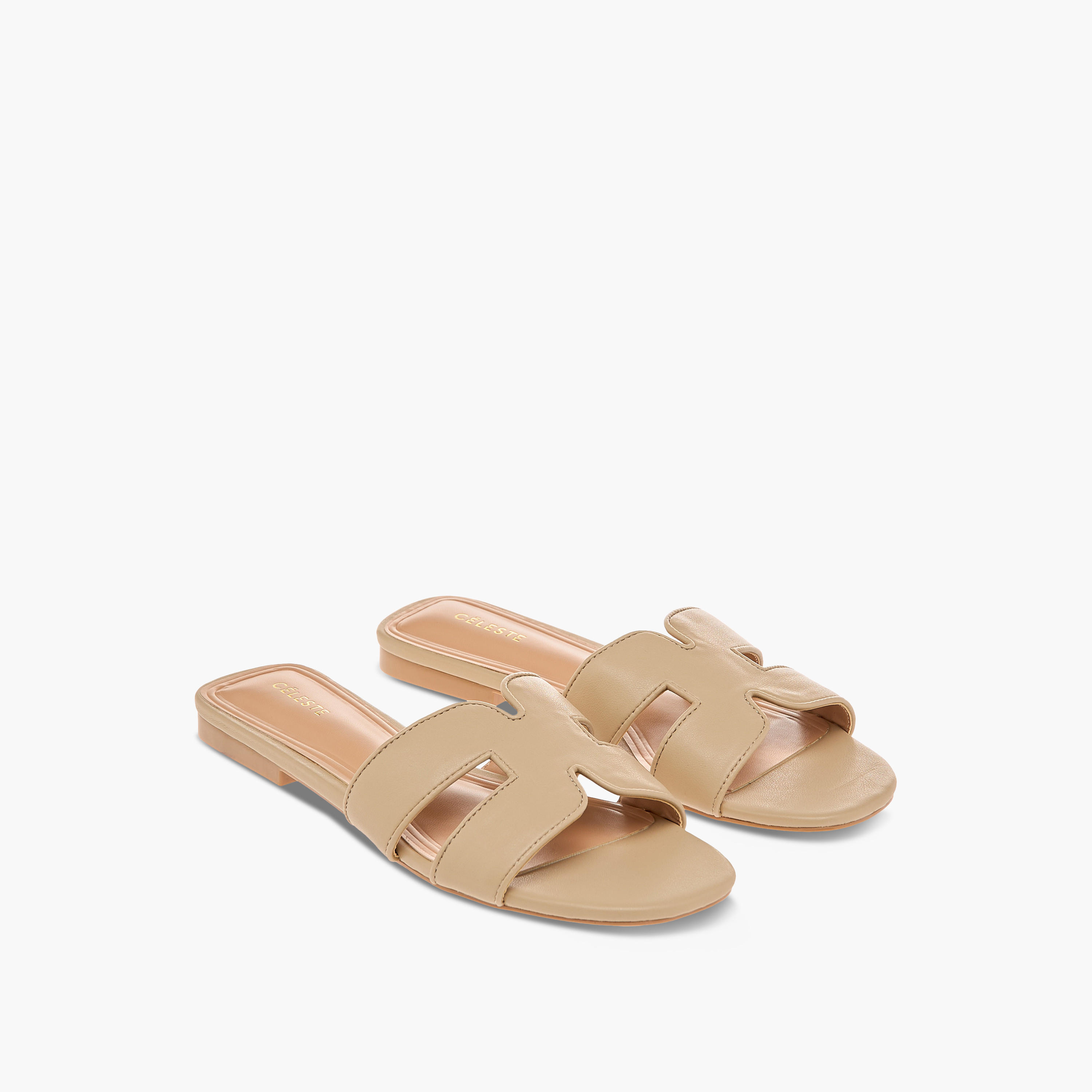Celeste Women's Textured Slip-On Flat Sandals - J06007-001-25C-women-shoes-flats-sandals-image-1