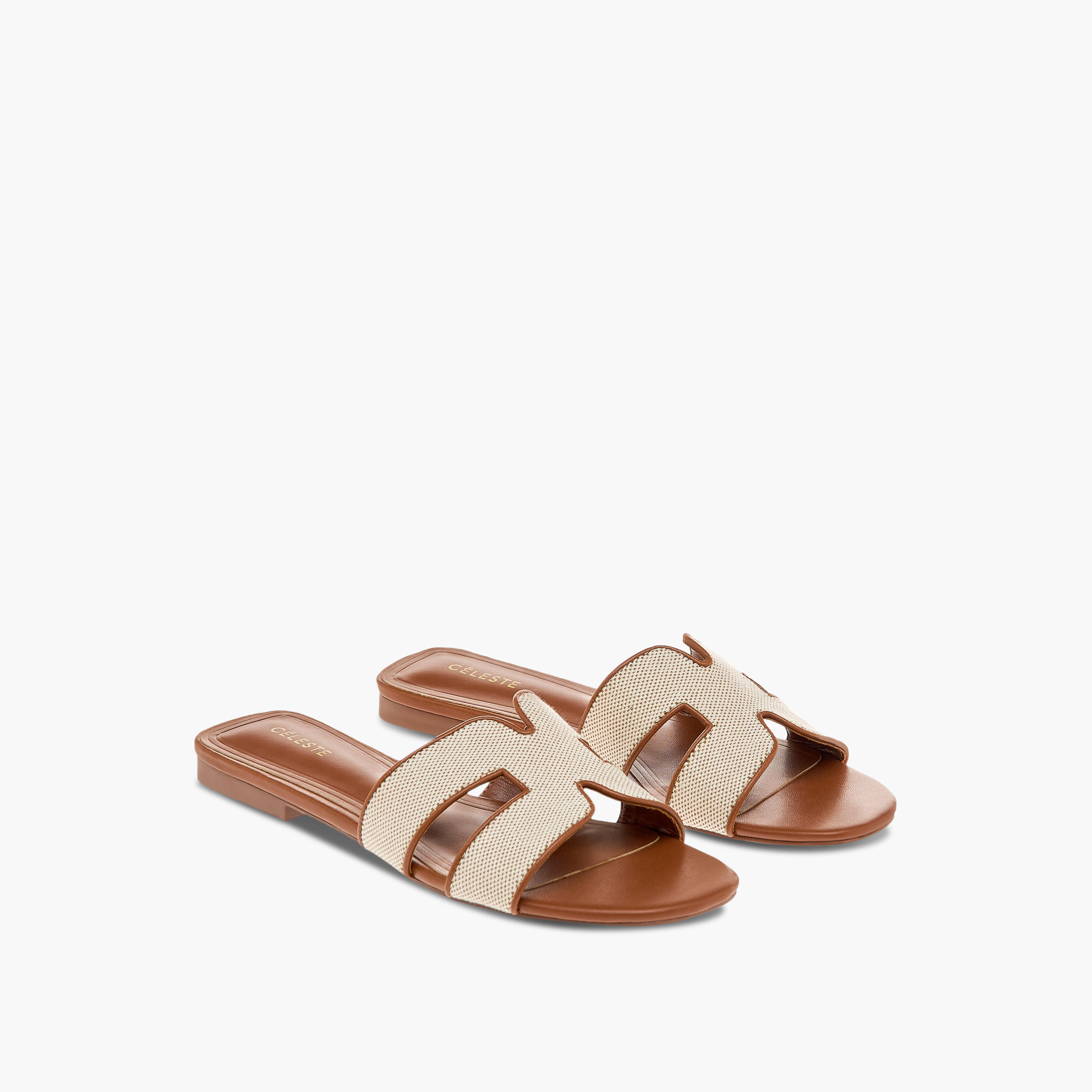 Celeste Women's Textured Slip-On Flat Sandals - J06007-001-25C-women-shoes-flats-sandals-image-1