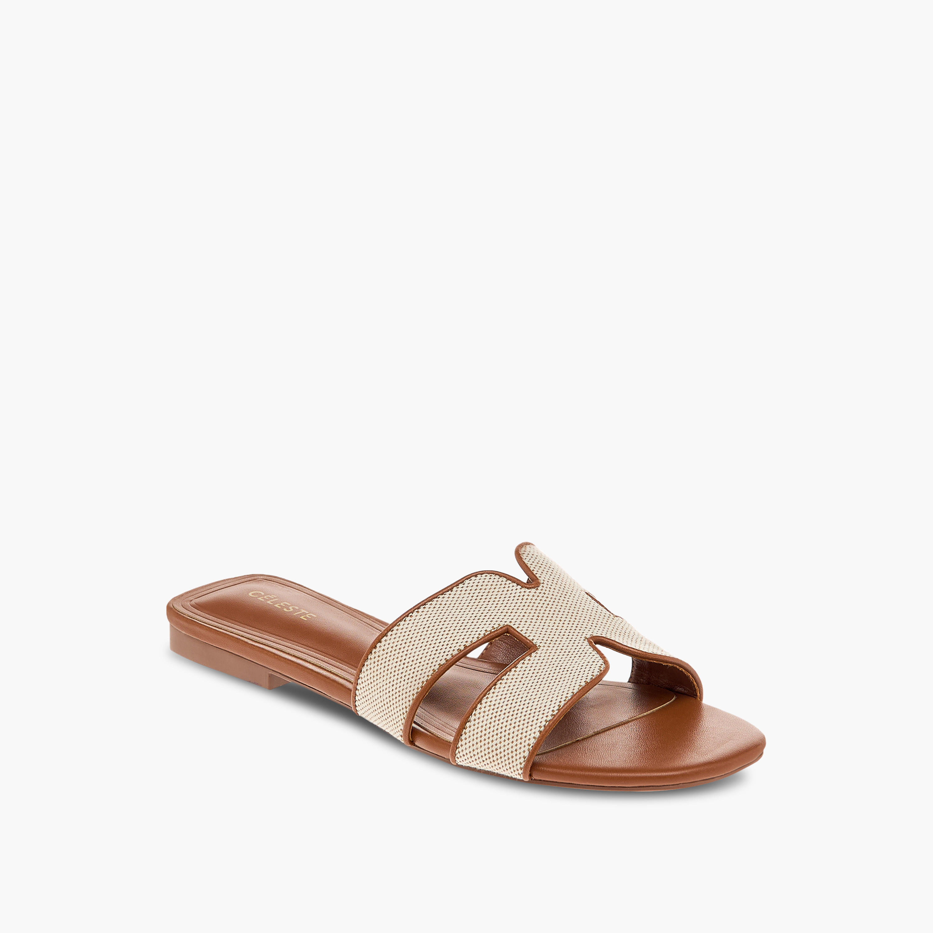 Celeste Women's Textured Slip-On Flat Sandals - J06007-001-25C-women-shoes-flats-sandals-image-2