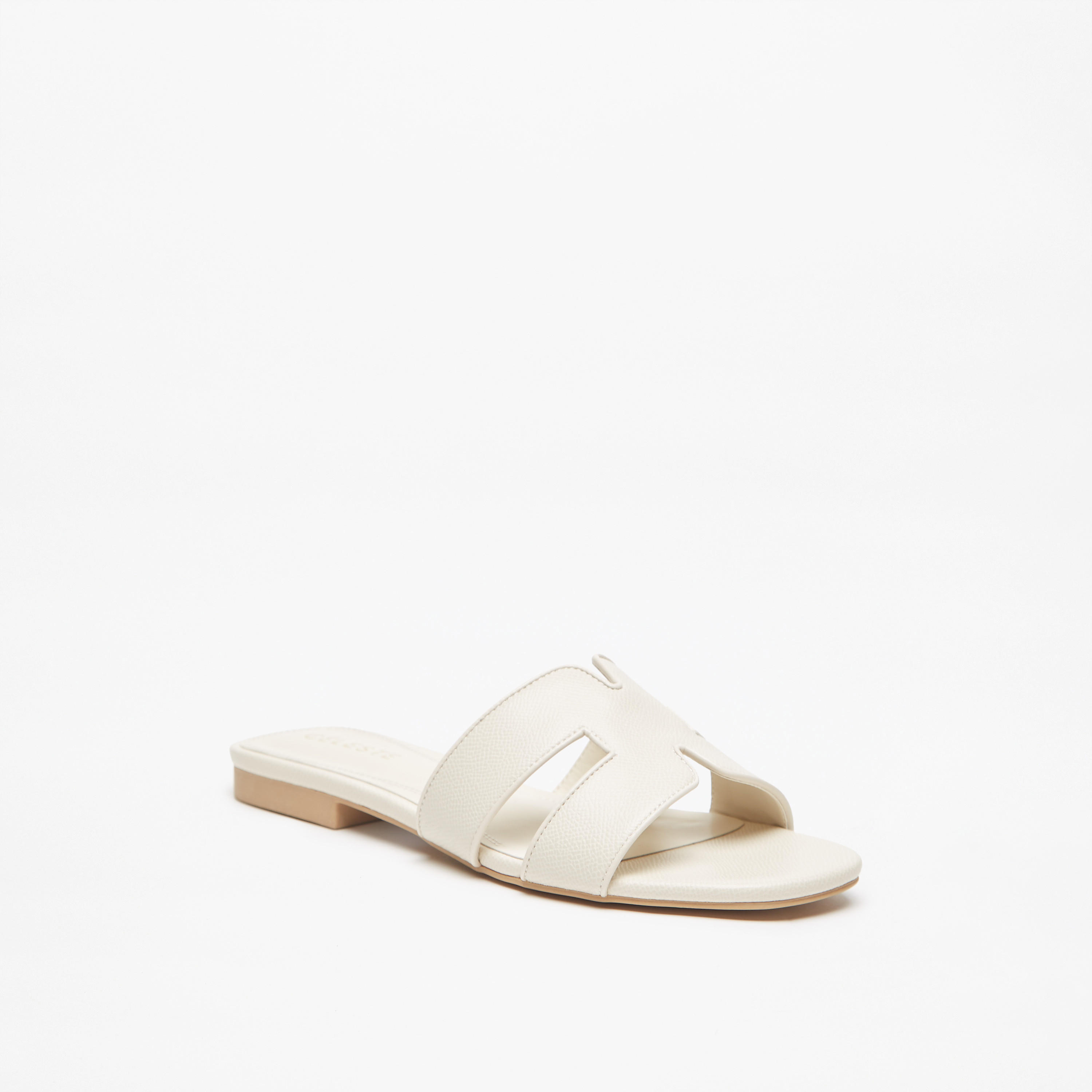 Celeste Women's Textured Open Toe Slip-On Sandals-women-shoes-flats-sandals-image-1