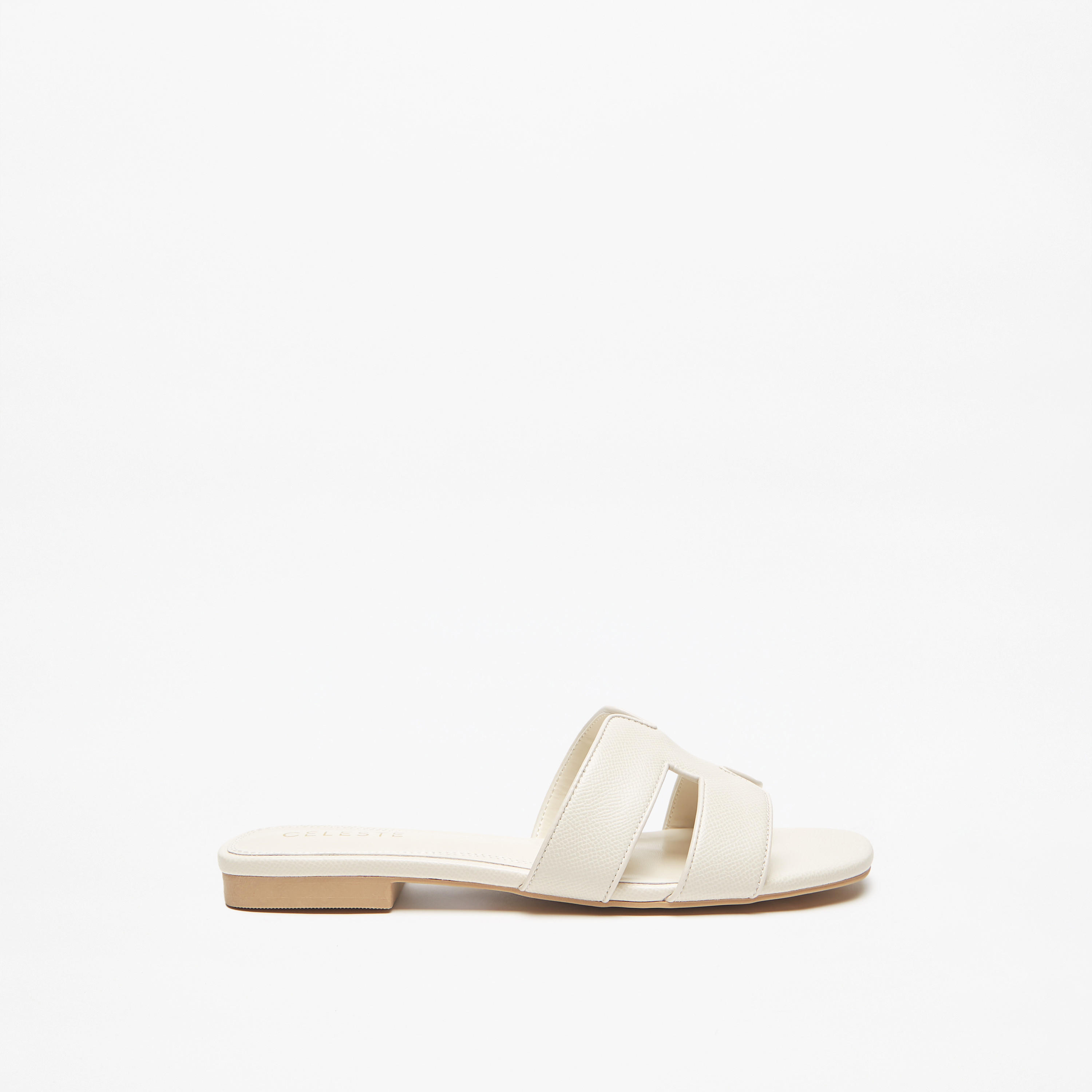 Celeste Women's Textured Open Toe Slip-On Sandals-women-shoes-flats-sandals-image-3