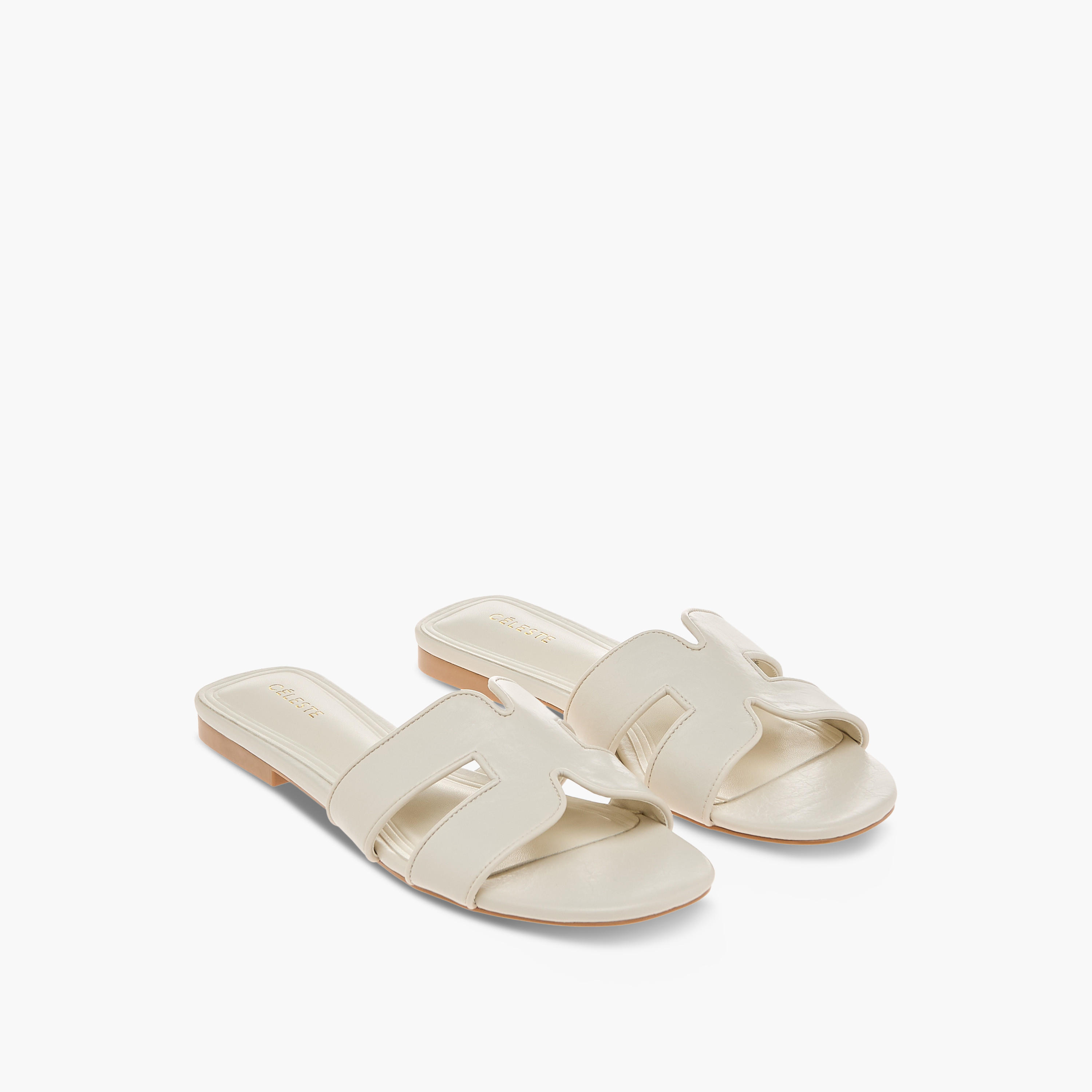 Celeste Women's Solid Slip-On Flat Sandals - J06007-001-women-shoes-flats-sandals-image-1