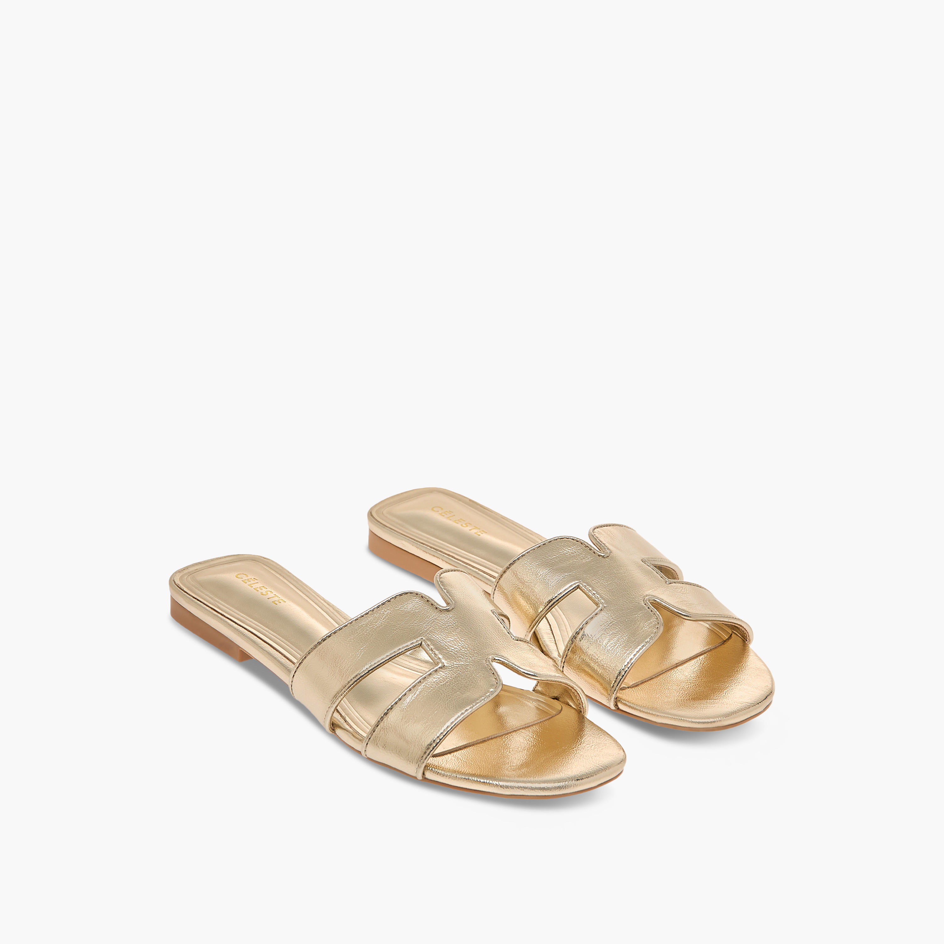 Celeste Women's Solid Slip-On Flat Sandals - J06007-001-women-shoes-flats-sandals-image-1