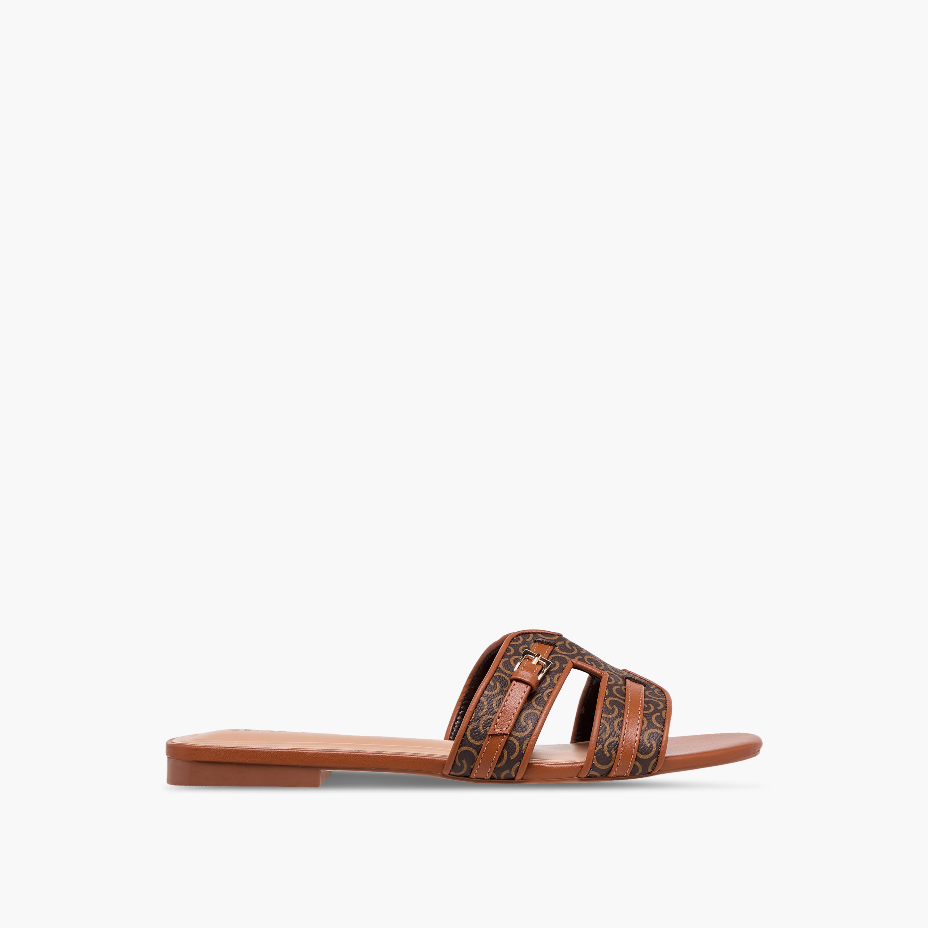 Celeste Women's Monogram Print Slip-On Flat Sandals-women-shoes-flats-sandals-image-3