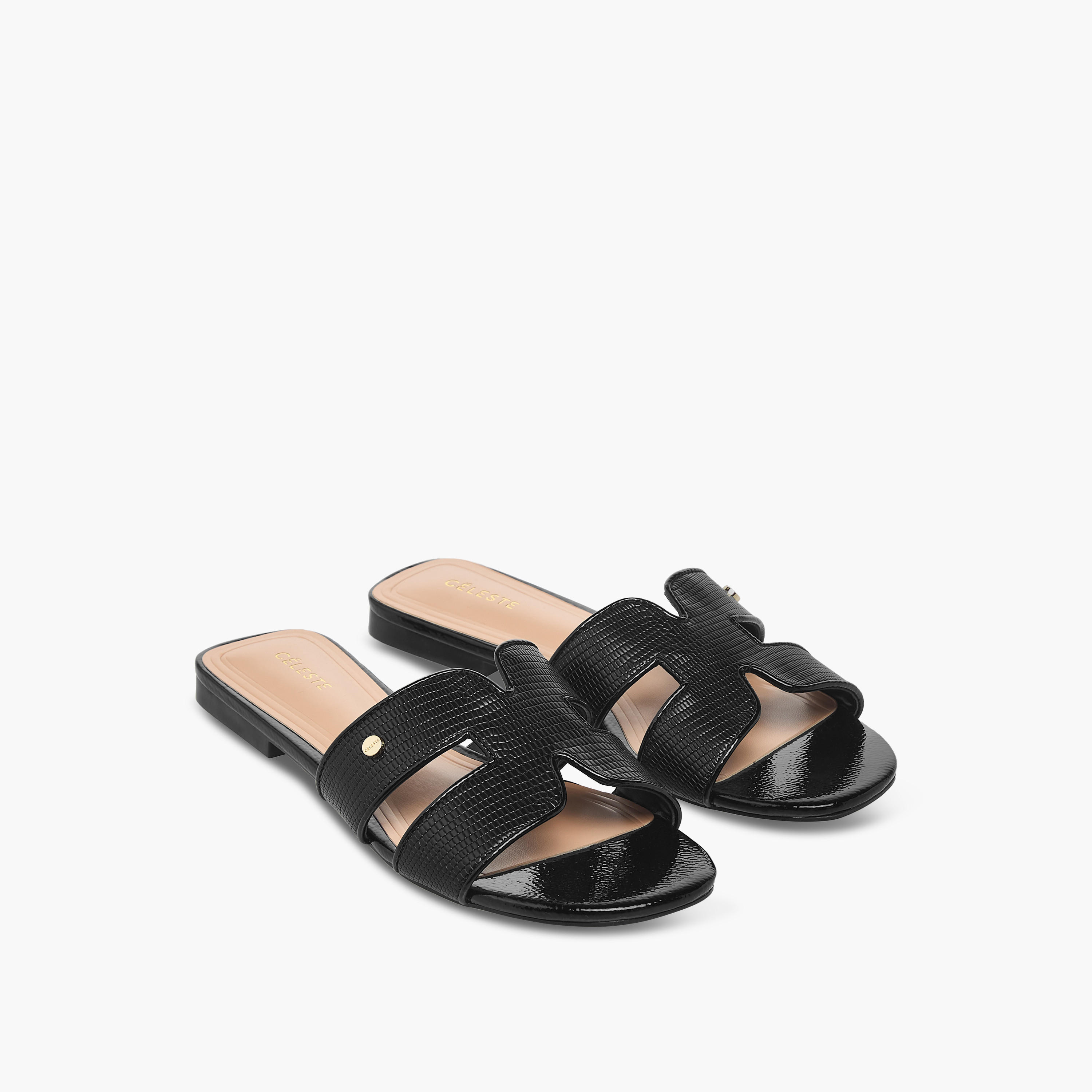 صندل مسطح سهل الارتداء بارز الملمس للنساء من سيليست-women-shoes-flats-sandals-image-1