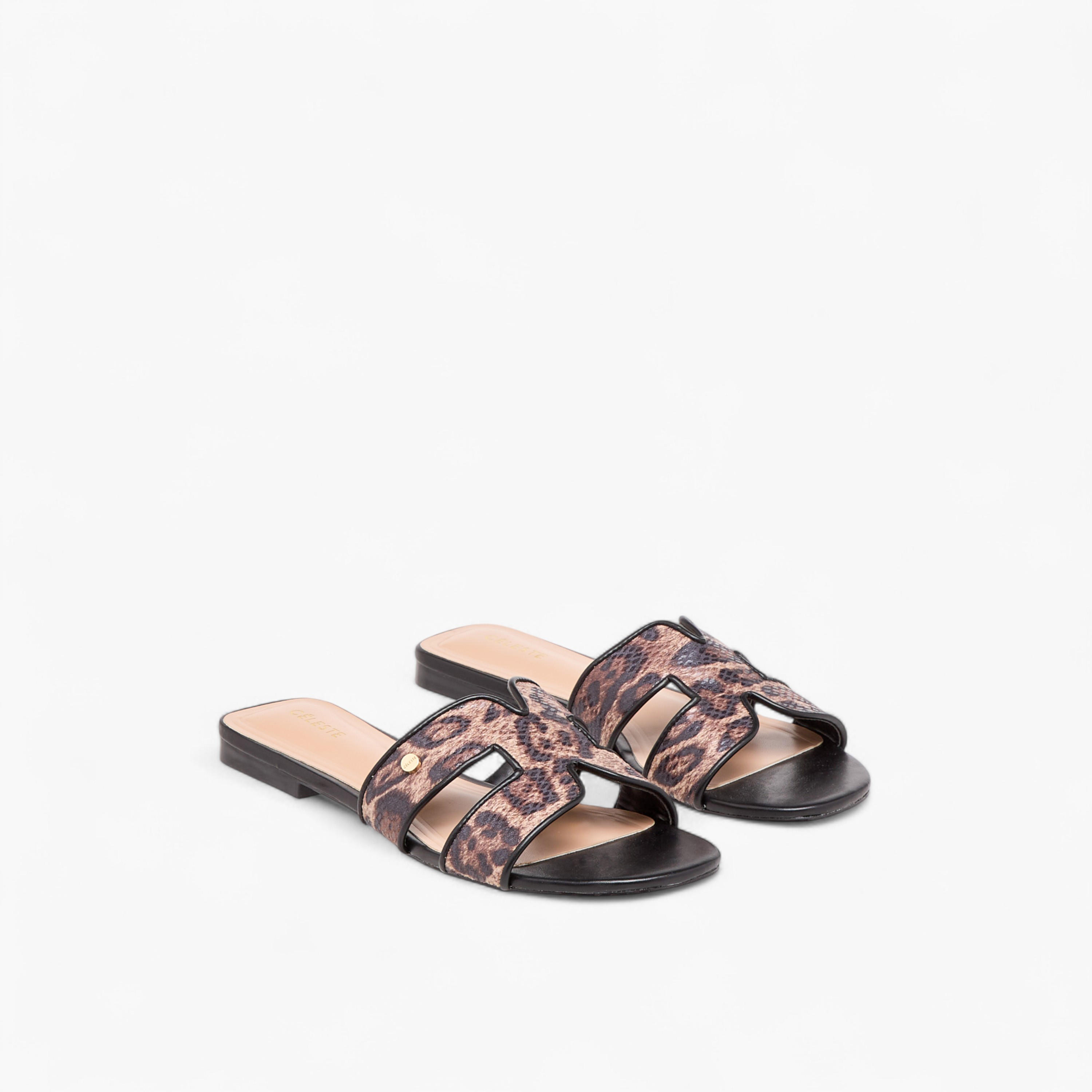 Celeste Women's Animal Print Slip-On Flat Sandals-women-shoes-flats-sandals-image-1