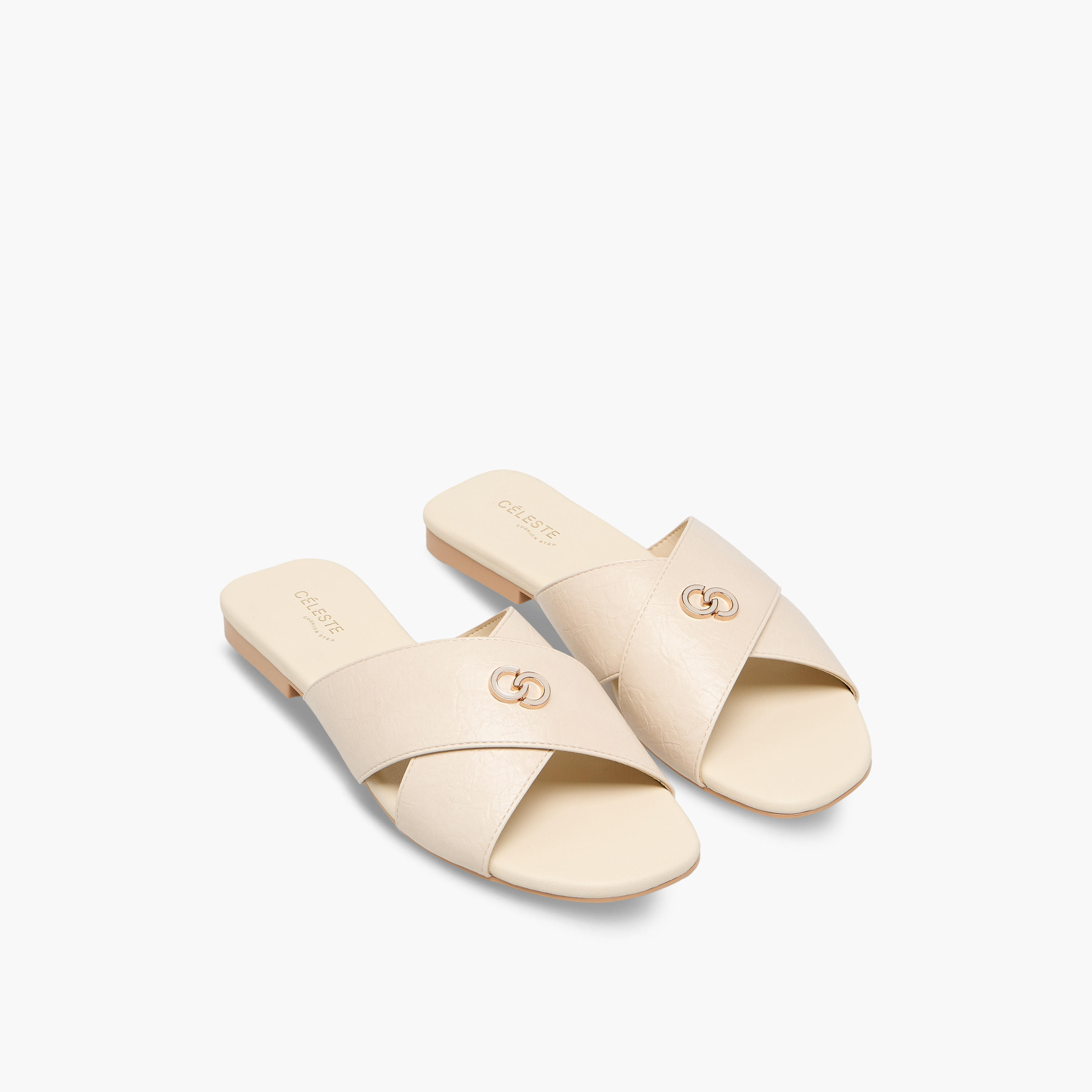 Celeste Women Cross Strap Slide Sandals-women-shoes-flats-sandals-image-1