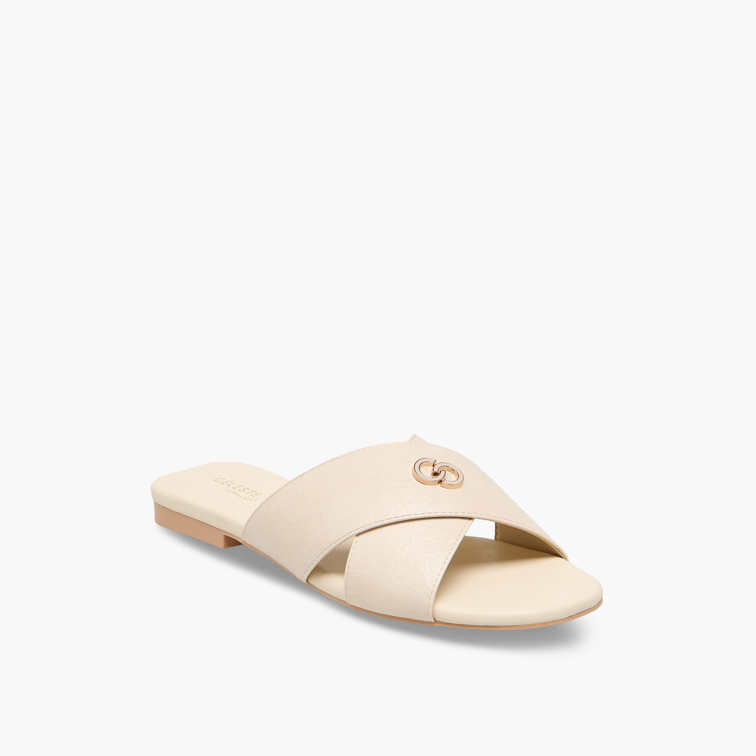 Celeste Women Cross Strap Slide Sandals-women-shoes-flats-sandals-image-2