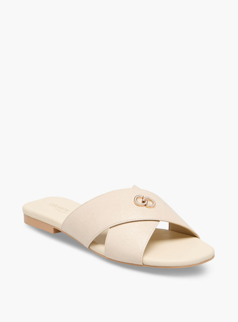 Celeste Women Cross Strap Slide Sandals-women-shoes-flats-sandals-image-2