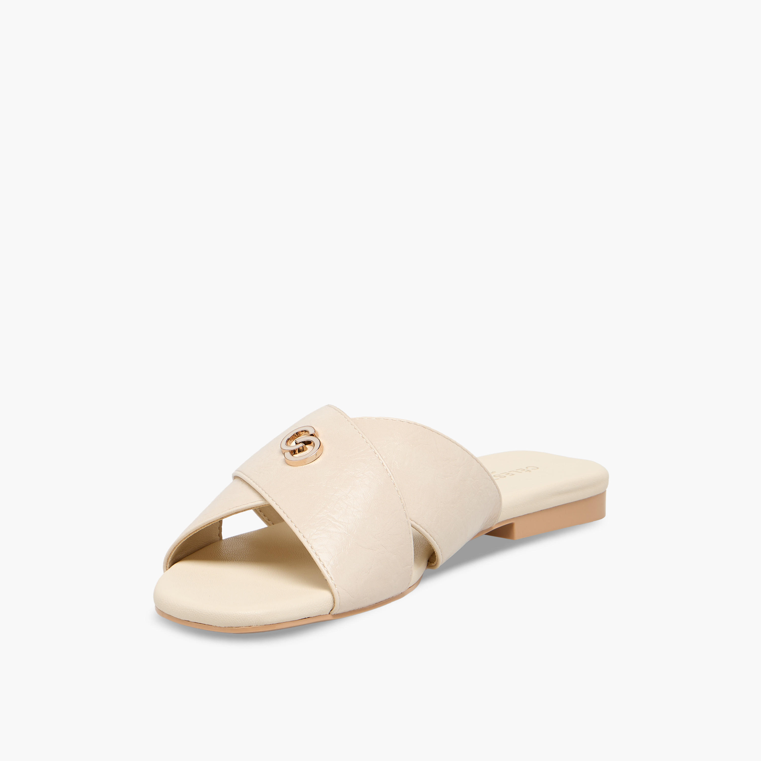 Celeste Women Cross Strap Slide Sandals-women-shoes-flats-sandals-image-4