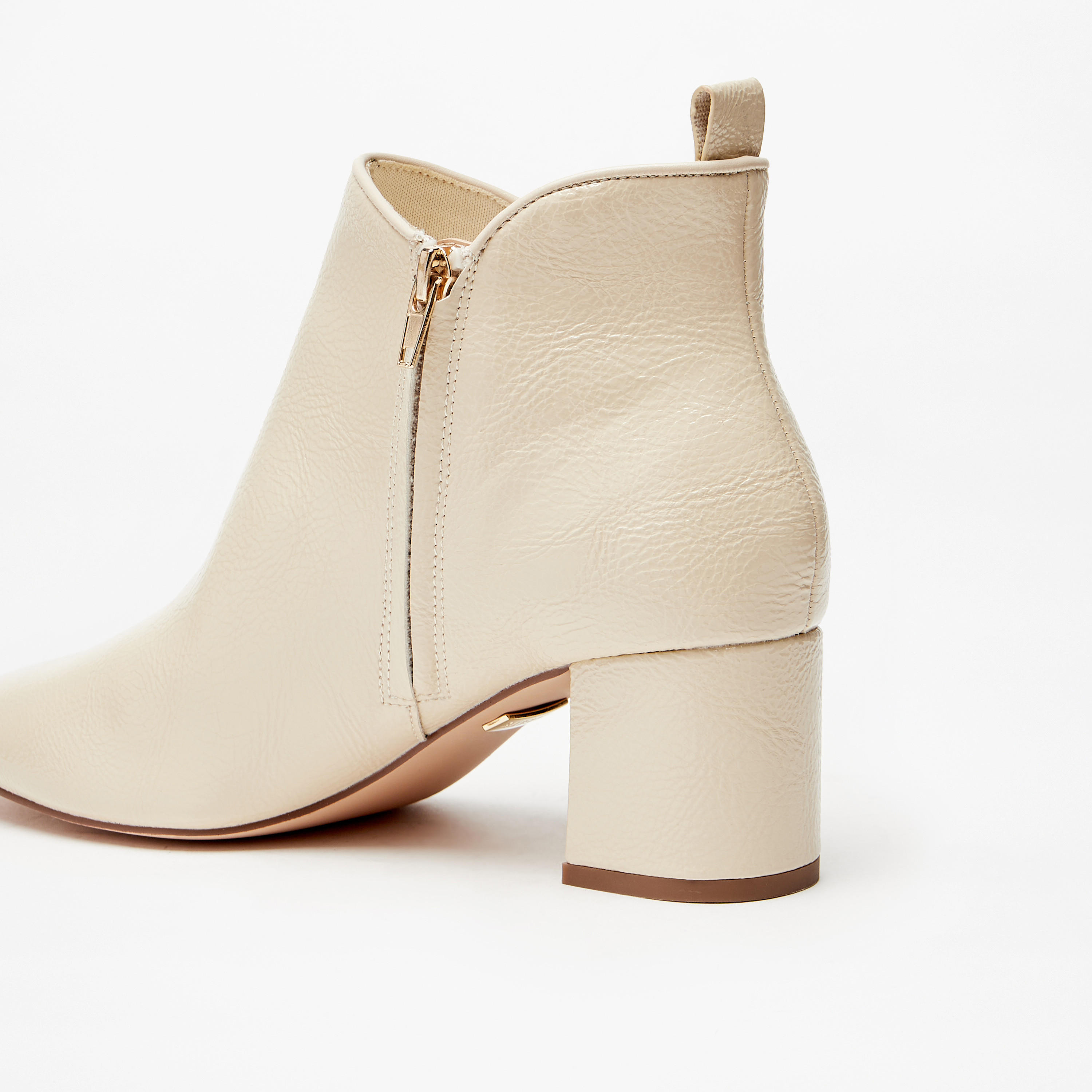 Celeste Women's Solid Ankle Boots with Block Heel and Zip Closure-women-shoes-boots-image-10
