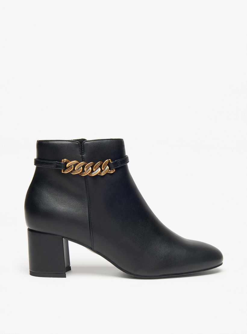 بوت سادة بطول الكاحل وبسحاب إغلاق وكعب سميك للنساء من سيليست-women-shoes-boots-image-3