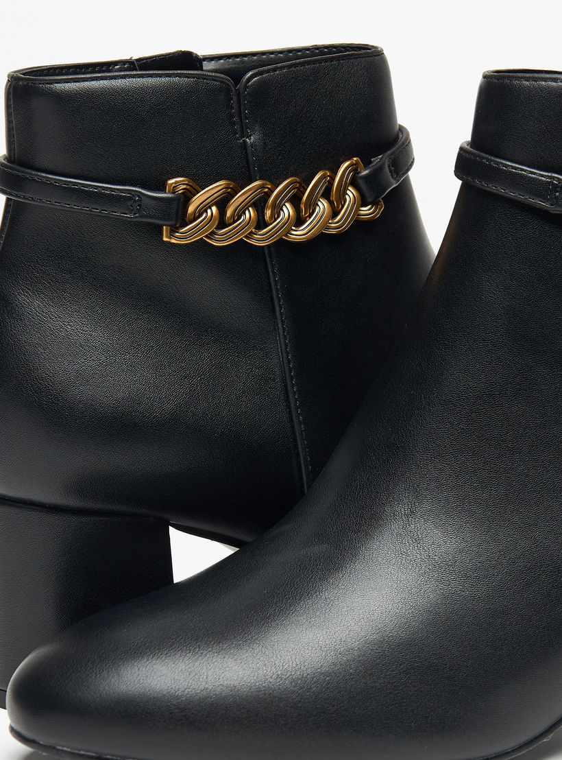 بوت سادة بطول الكاحل وبسحاب إغلاق وكعب سميك للنساء من سيليست-women-shoes-boots-image-5