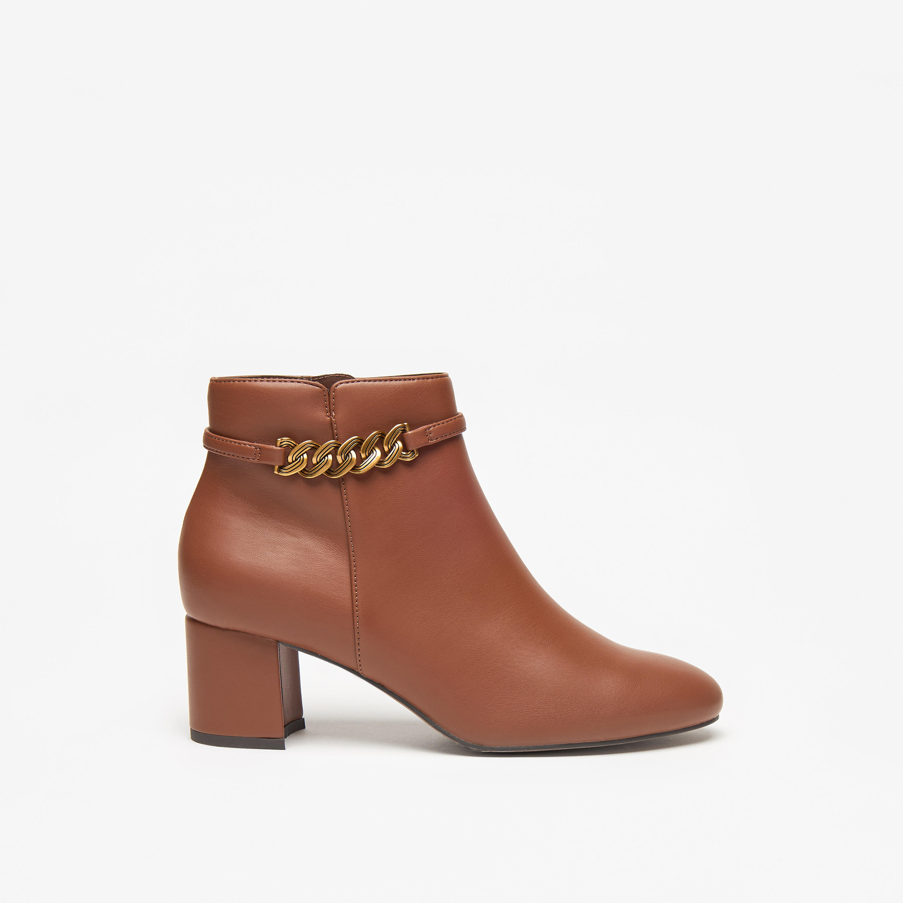 بوت سادة بطول الكاحل وبسحاب إغلاق وكعب سميك للنساء من سيليست-women-shoes-boots-image-3