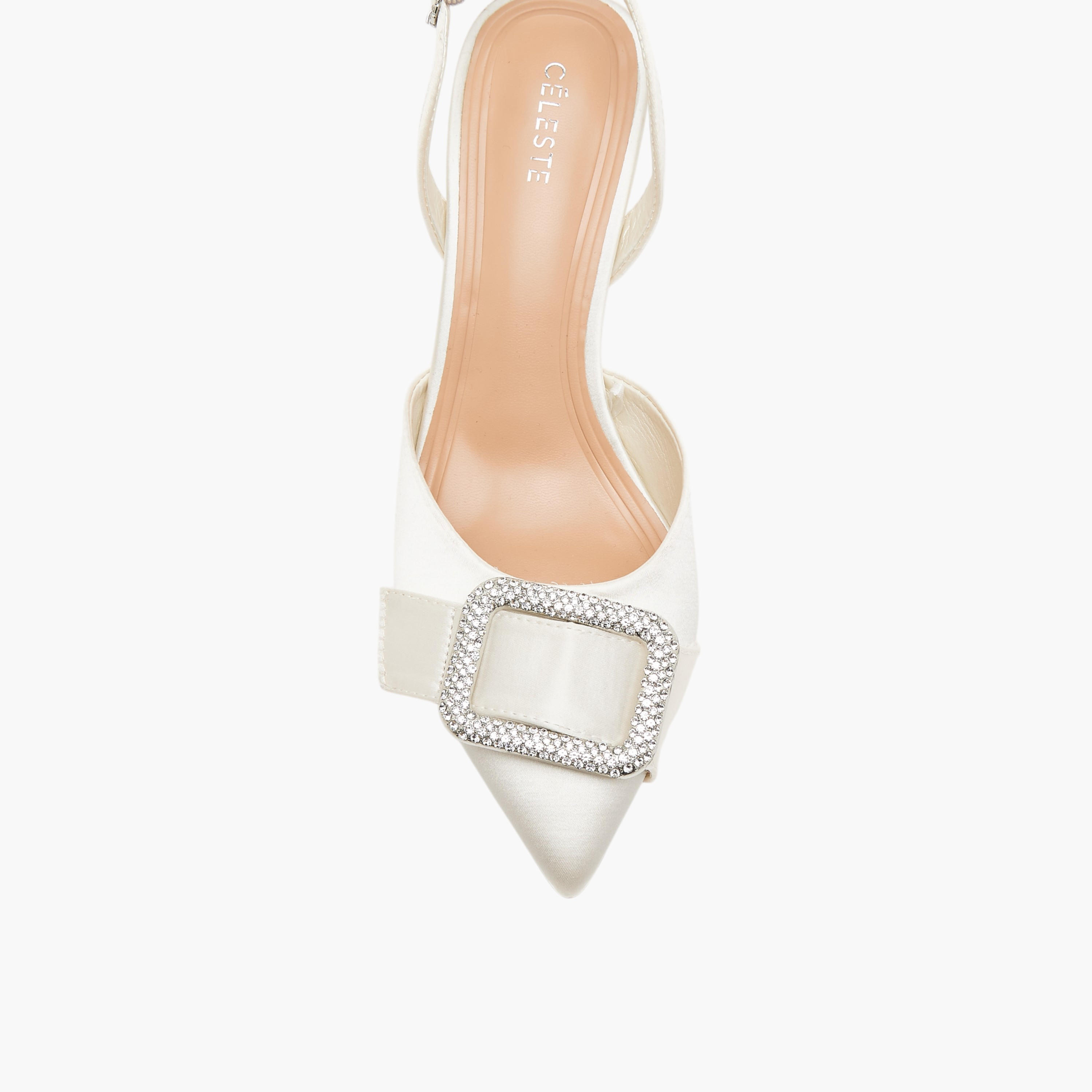 Celeste Women's Embellished Slingback Shoes with Buckle Closure and Stiletto Heels-women-shoes-sandals-heeled-image-4