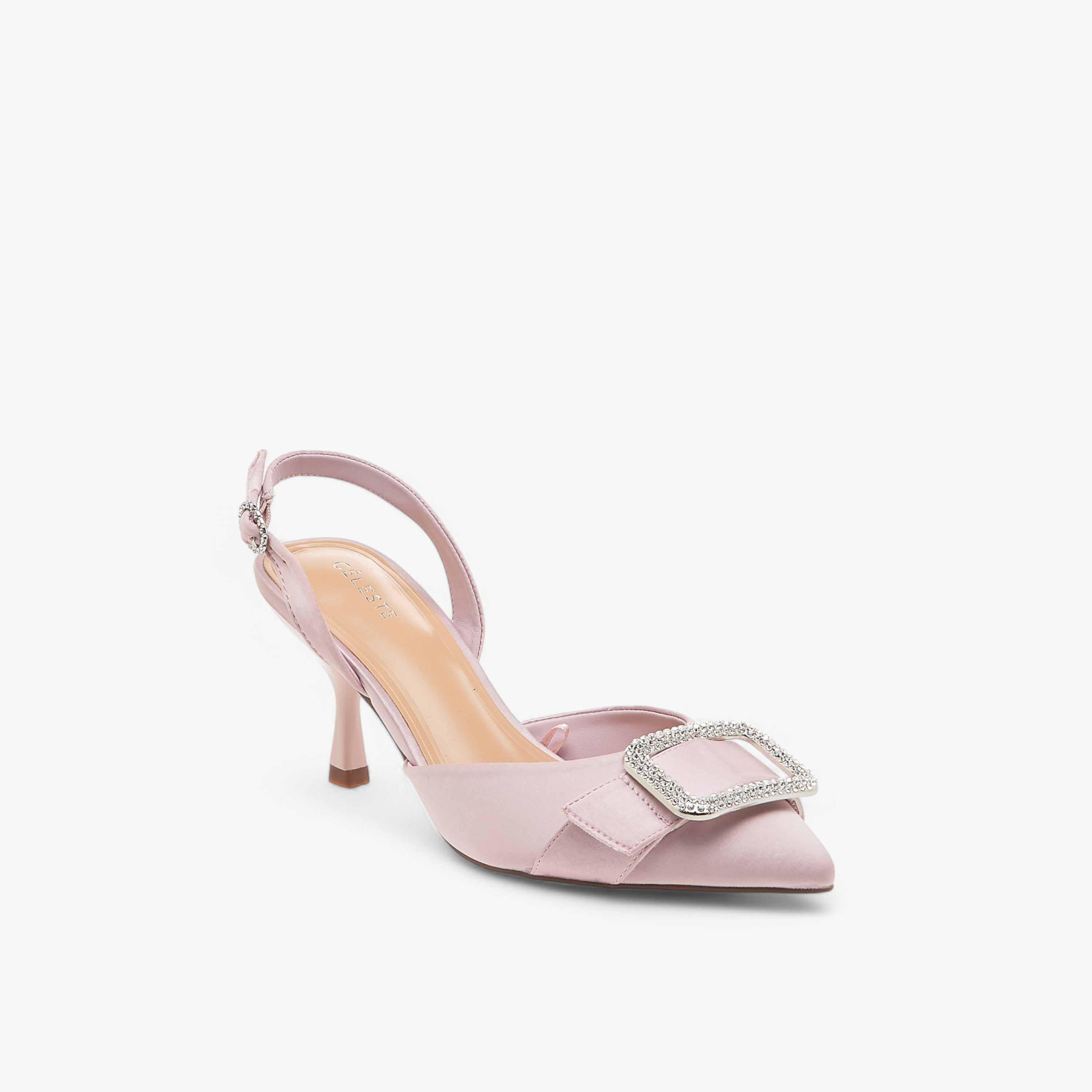 حذاء مزين بحزام خلفي وكعب رفيع وإبزيم إغلاق للنساء من سيليست-women-shoes-sandals-heeled-image-12