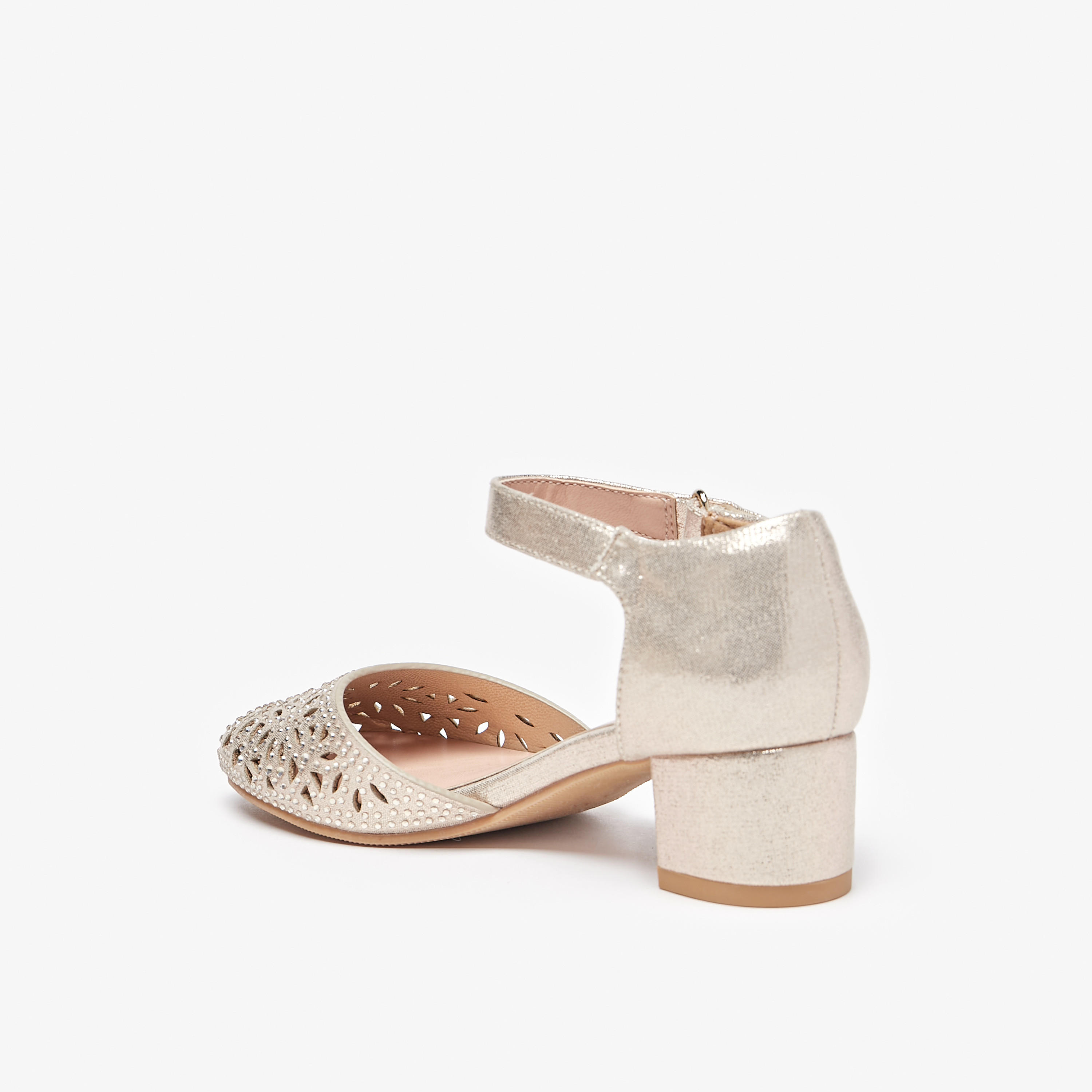 حذاء باليرينا بكعب سميك وتفاصيل مفرغة للبنات من سيليست-girls-shoes-sandals-image-2