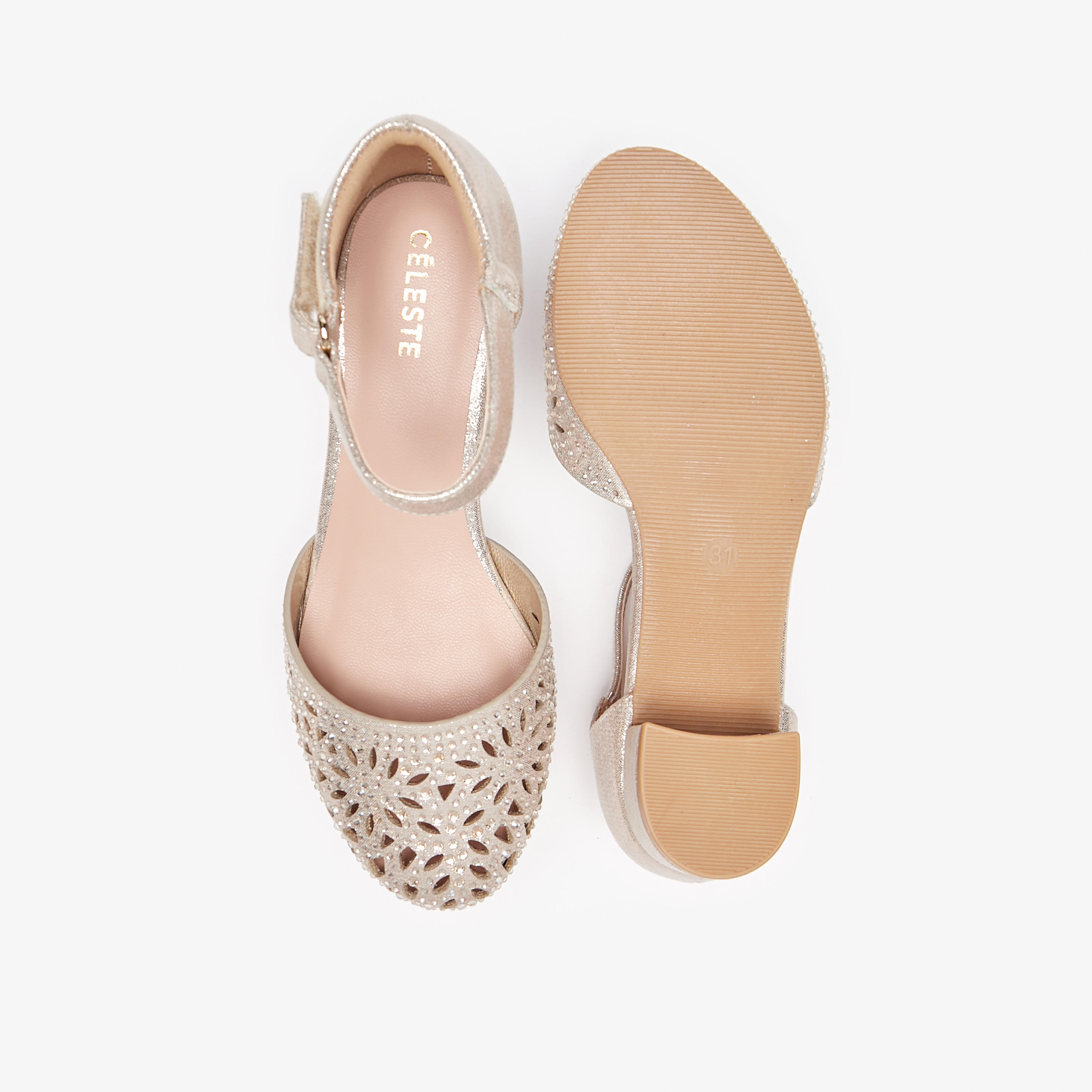 حذاء باليرينا بكعب سميك وتفاصيل مفرغة للبنات من سيليست-girls-shoes-sandals-image-4