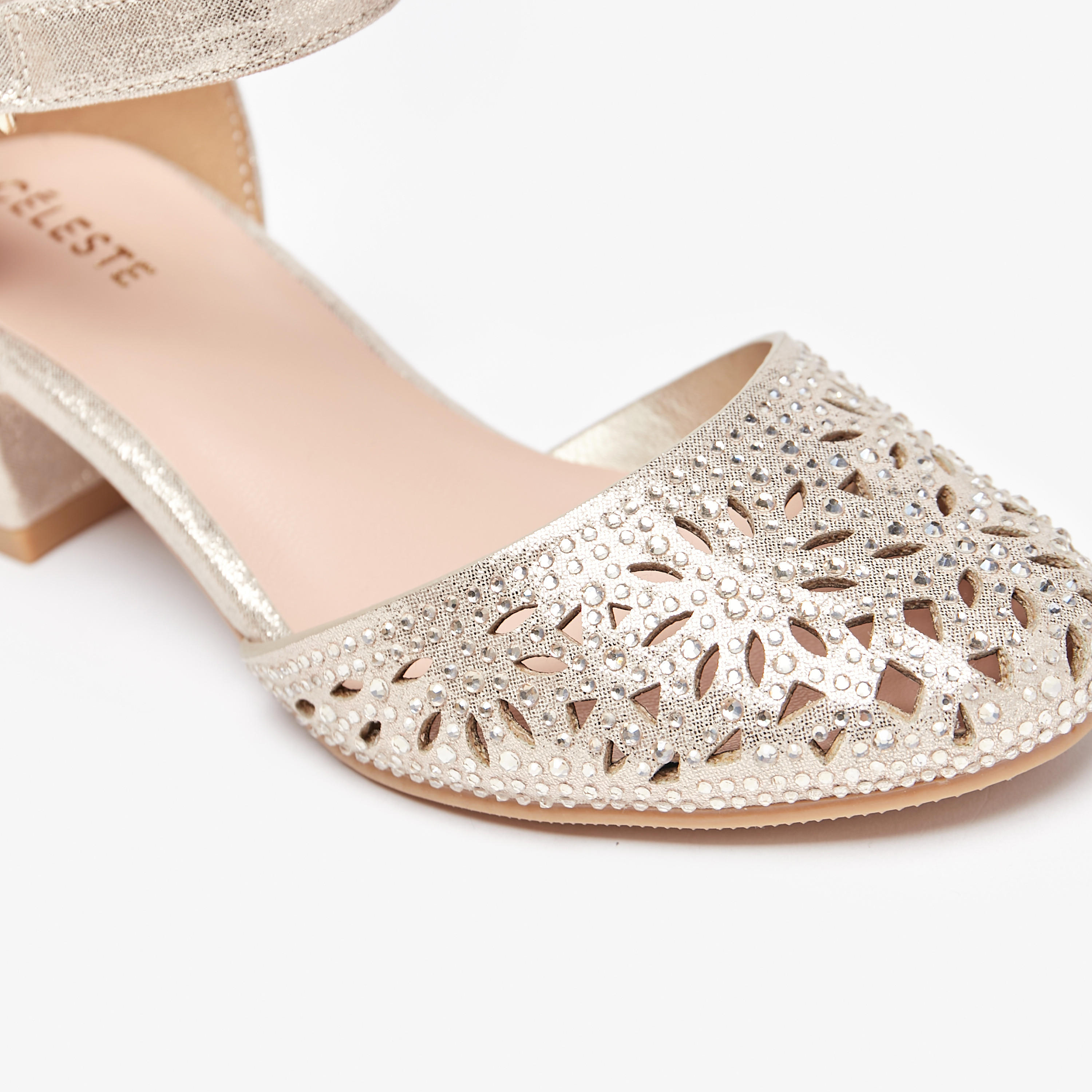 حذاء باليرينا بكعب سميك وتفاصيل مفرغة للبنات من سيليست-girls-shoes-sandals-image-5
