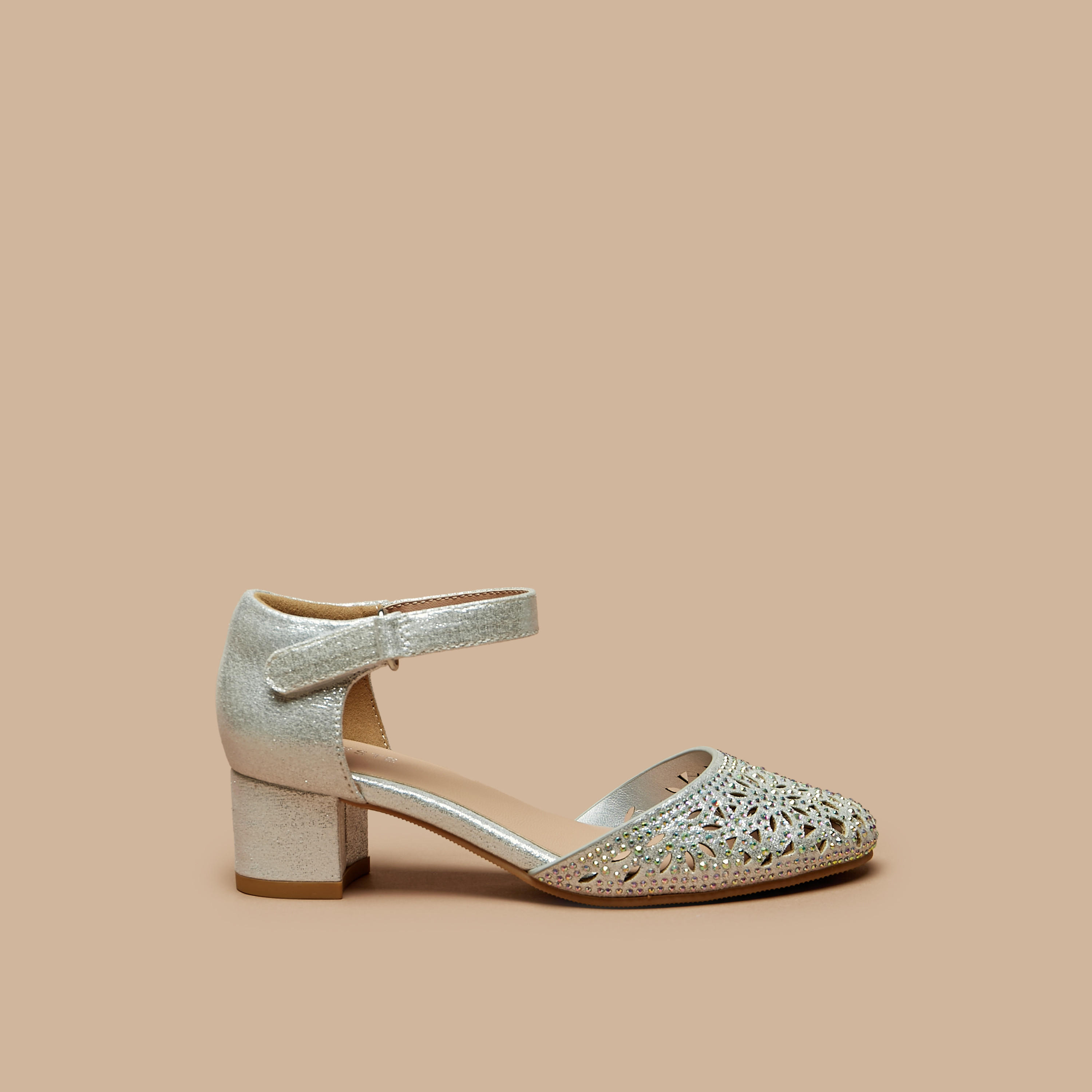 حذاء باليرينا بكعب سميك وتفاصيل مفرغة للبنات من سيليست-girls-shoes-sandals-image-3