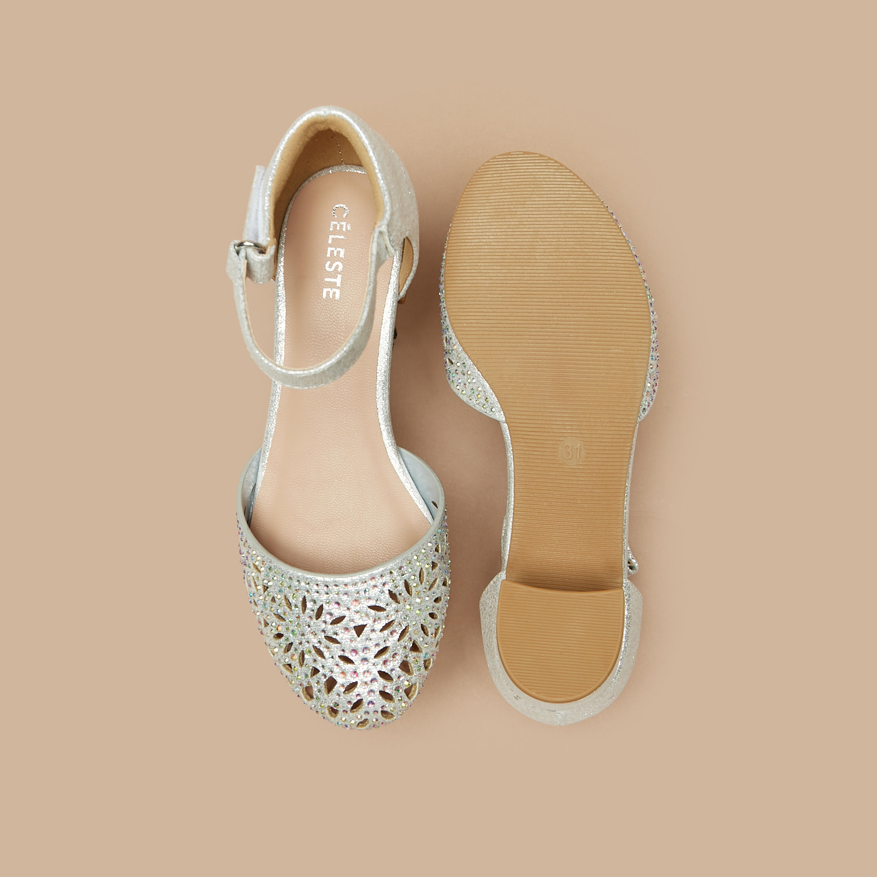 حذاء باليرينا بكعب سميك وتفاصيل مفرغة للبنات من سيليست-girls-shoes-sandals-image-9