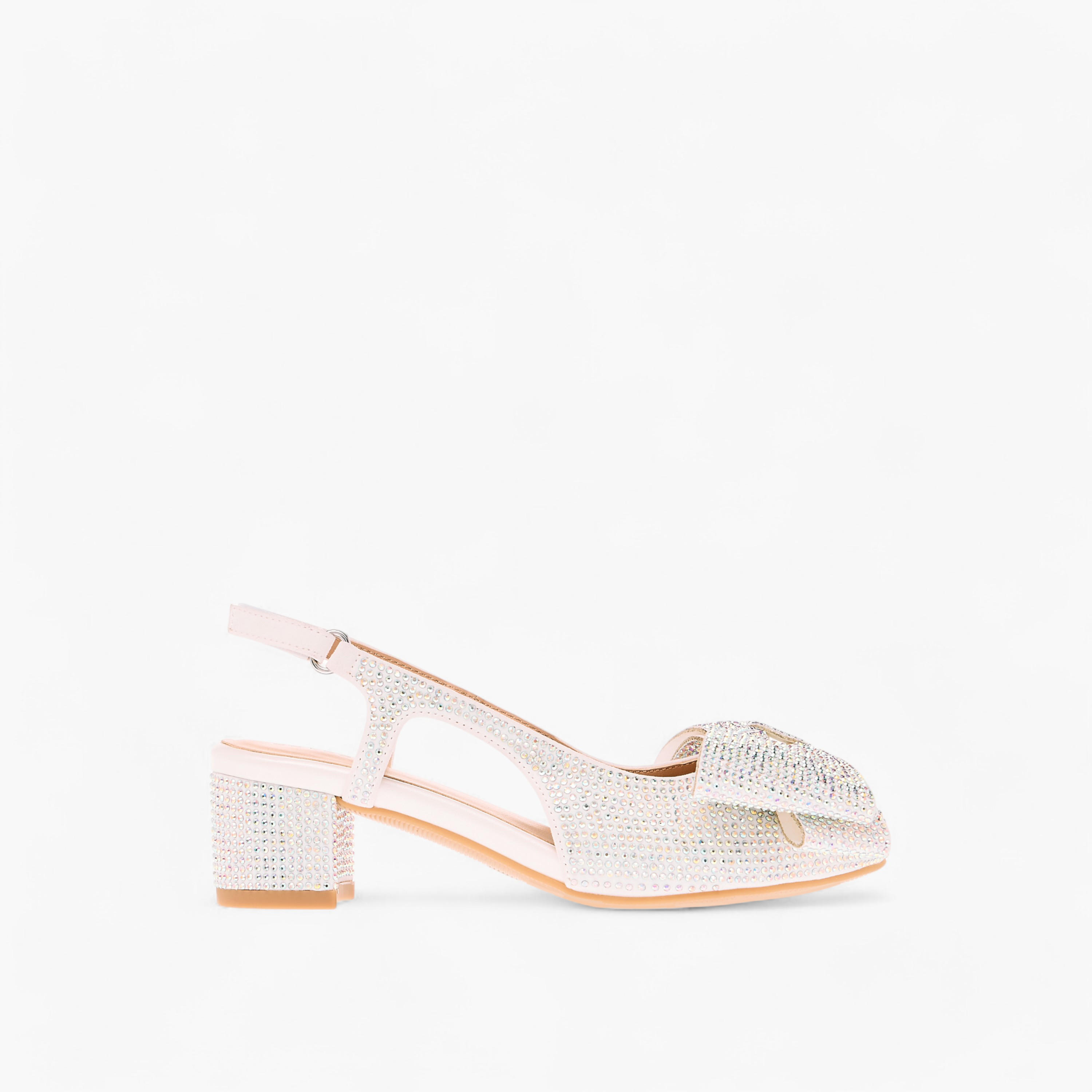 Celeste Girl's Bow Accent Block Heeled Sandals with Hook and Loop Closure-girls-shoes-sandals-image-4