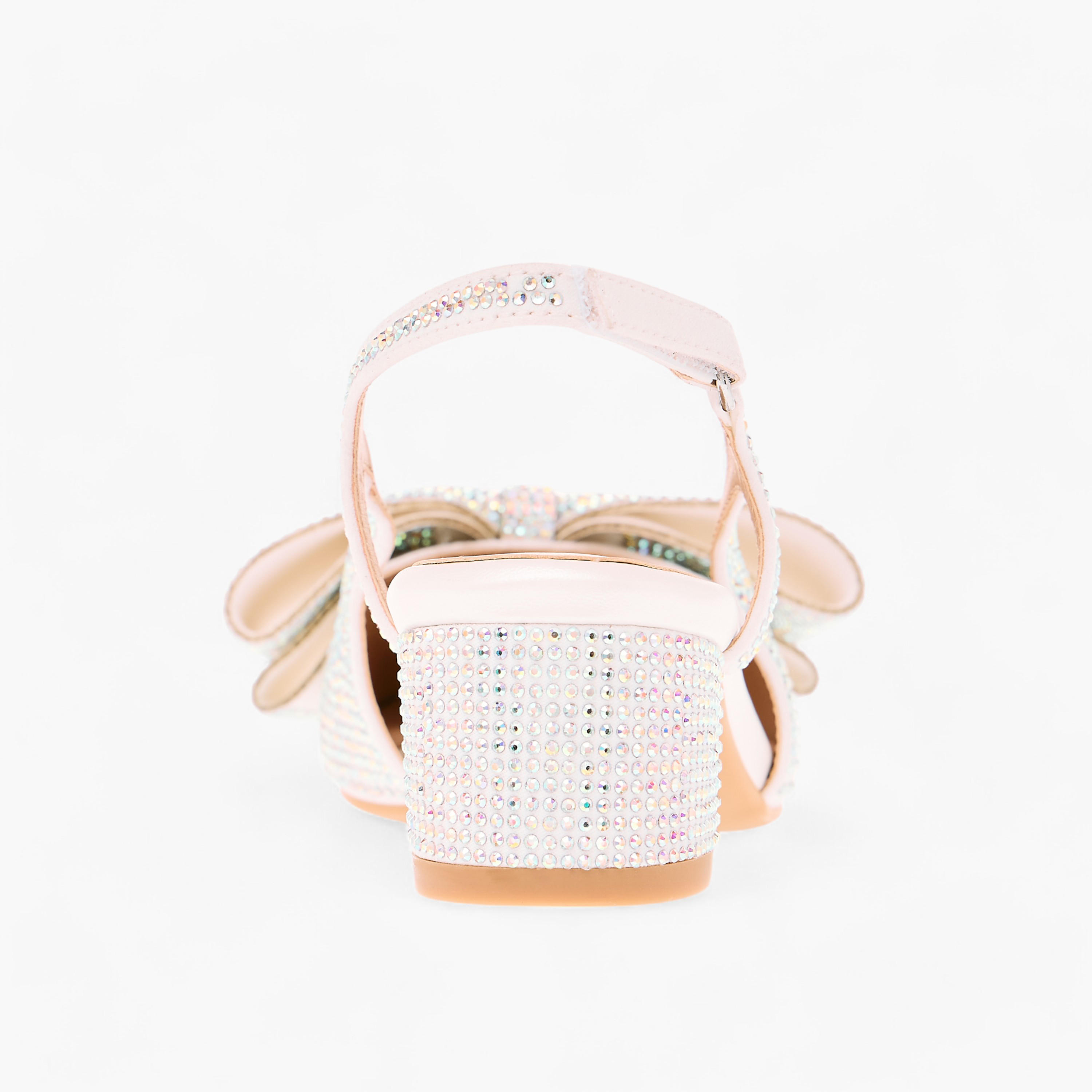 Celeste Girl's Bow Accent Block Heeled Sandals with Hook and Loop Closure-girls-shoes-sandals-image-5