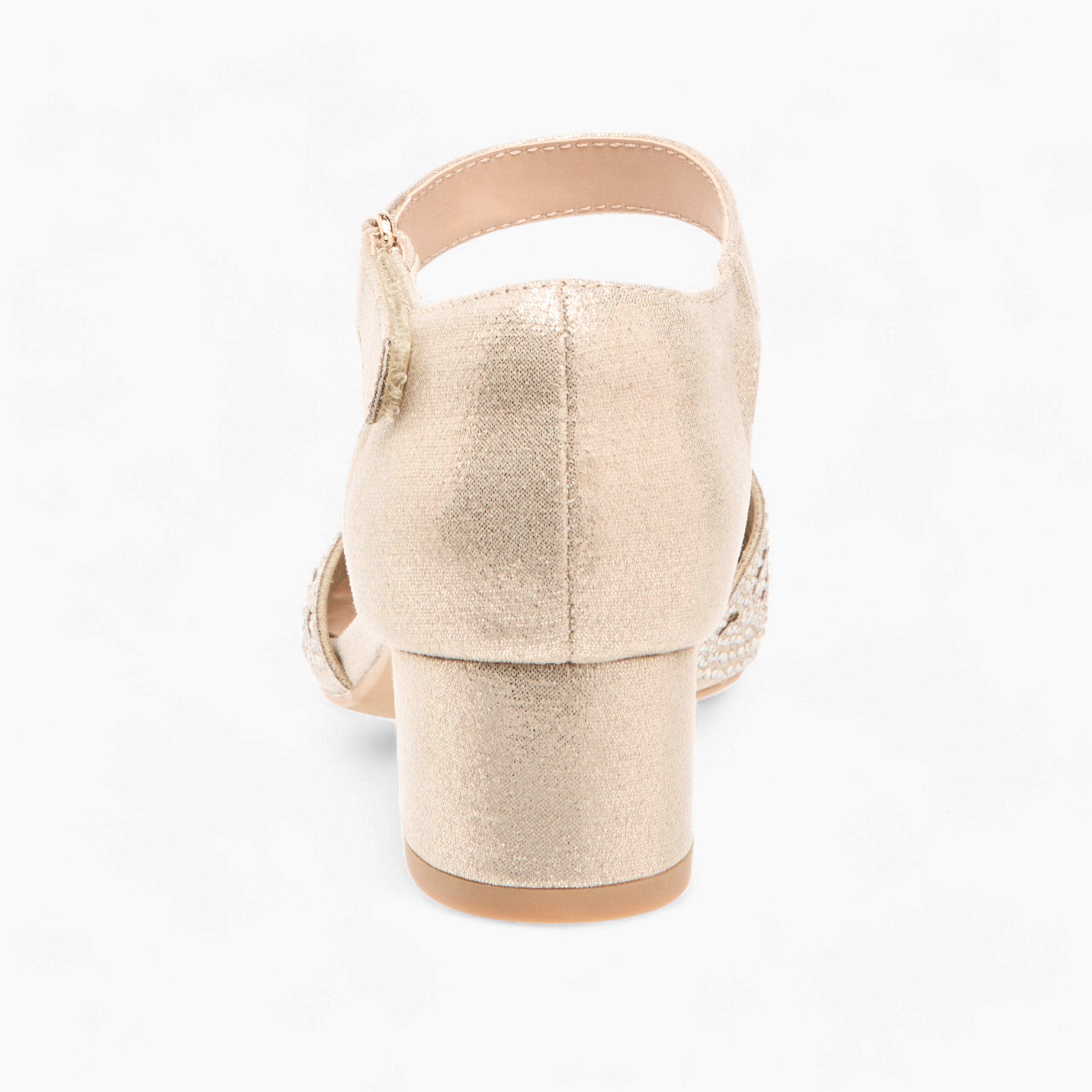 Celeste Girls' Embellished Block Heel Shoes with Ankle Strap and Cutout Detail-girls-shoes-sandals-image-5