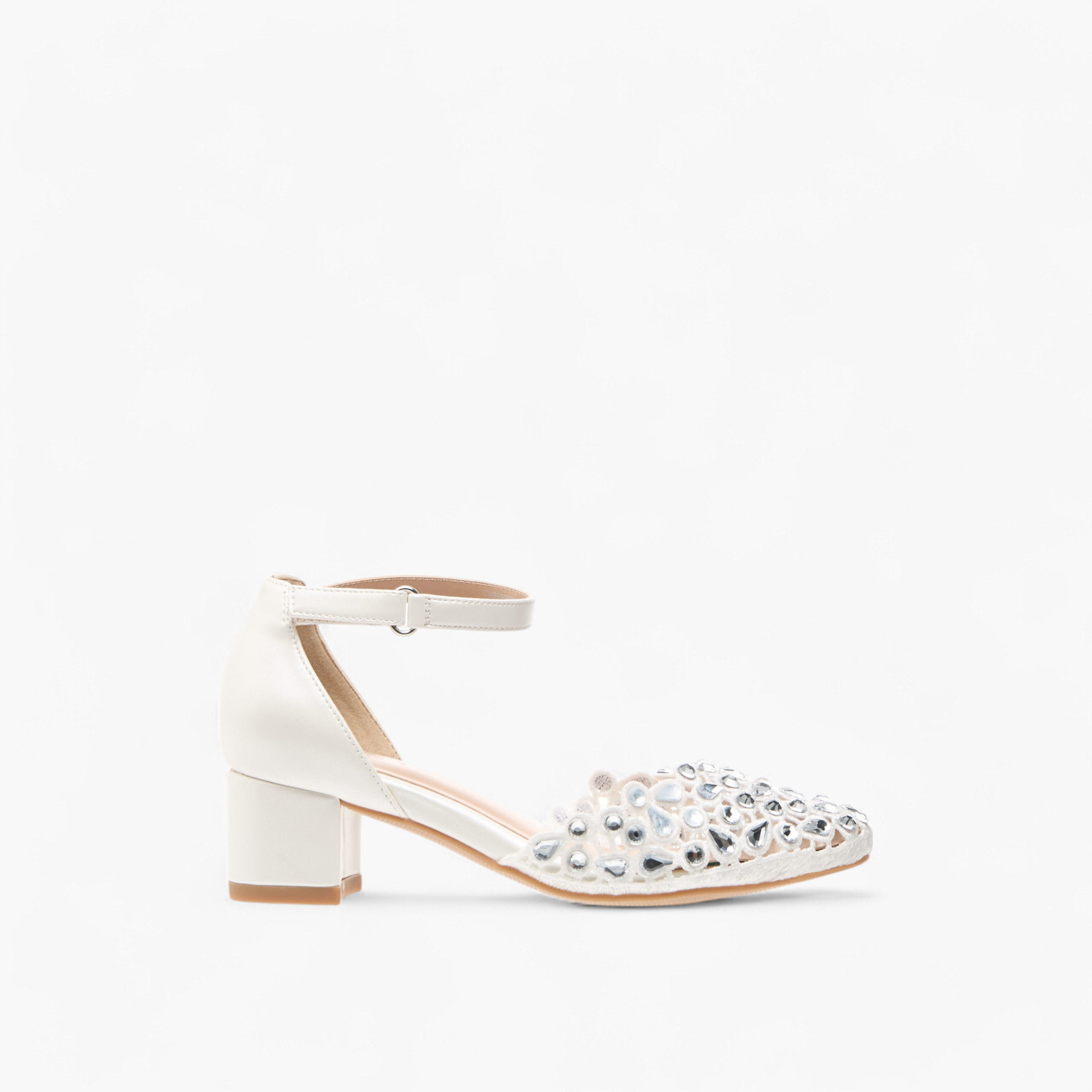 Celeste Girl's Embellished Shoes with Hook and Loop Closure-girls-shoes-sandals-image-3