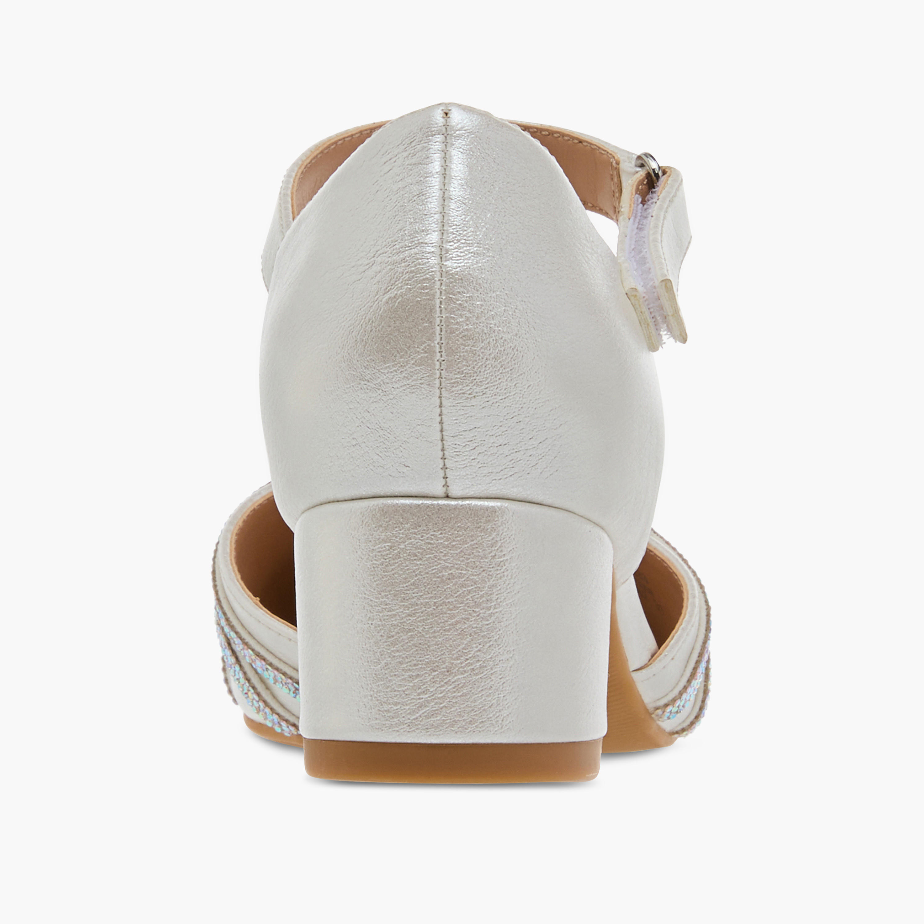 Celeste Girls Embellished Block Heel Shoes with Hook and Loop Closure-girls-shoes-ballerinas-image-5