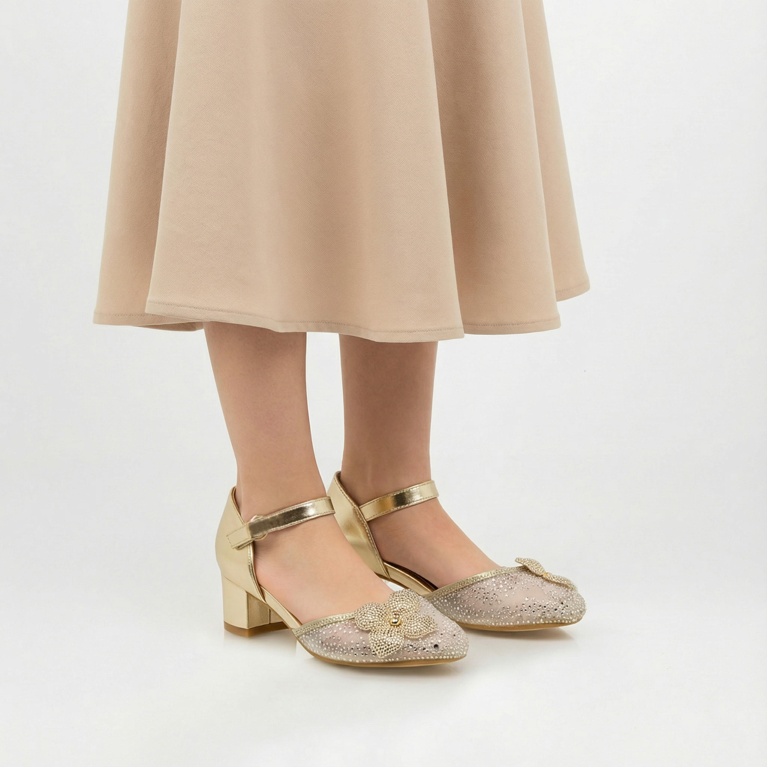 Celeste Girls Floral Embellished Block Heel Sandals-girls-shoes-sandals-image-2