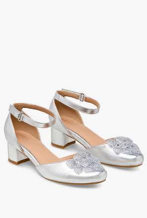 Celeste Girls Floral Embellished Shoes-girls-shoes-image-1