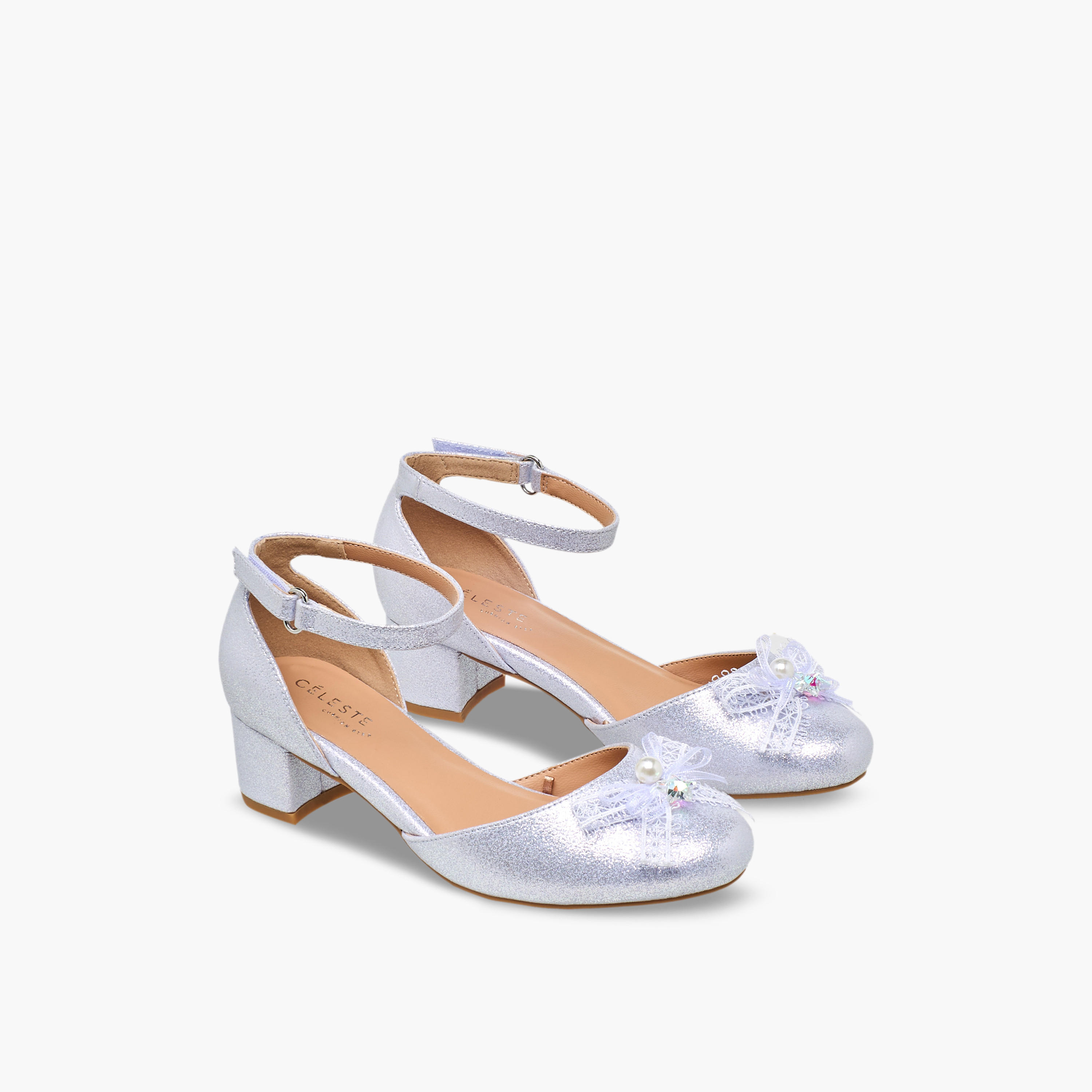 Celeste Girls Bow Embellished Block Heel Sandals-girls-shoes-sandals-image-1